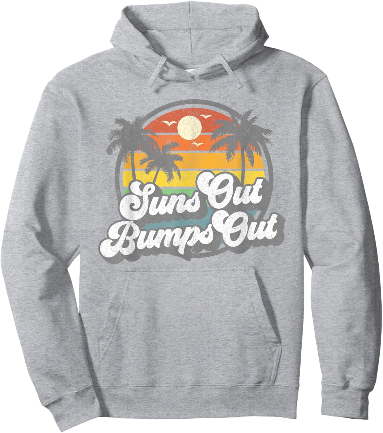 Suns Out Bumps Out Beach Funny Pregnancy Cute Maternity Gift Hoodie - Hoodie | Ash