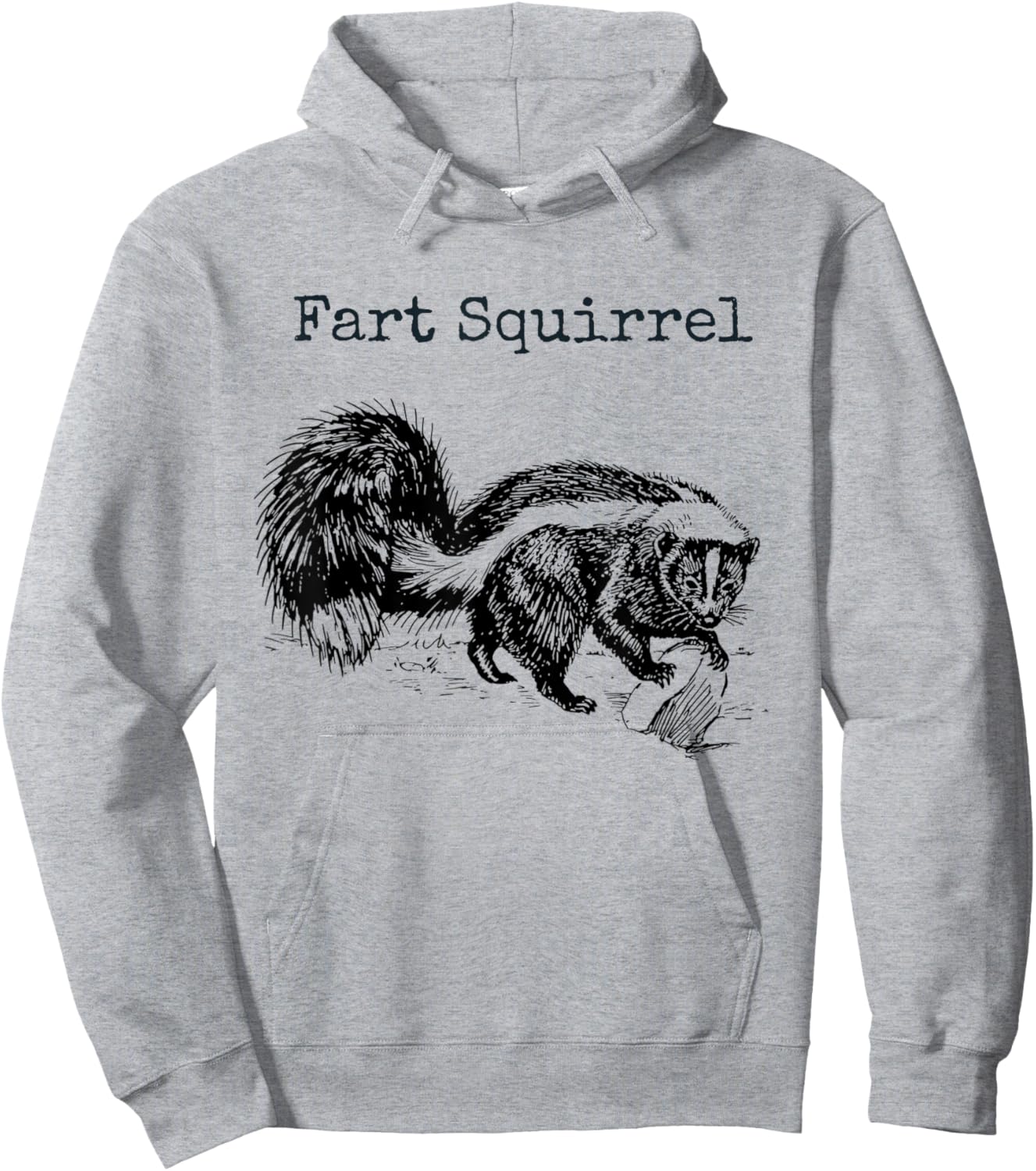 Funny Fart Squirrel Skunk Wrong Animal Name Stupid Gag Joke Hoodie - Hoodie | Ash