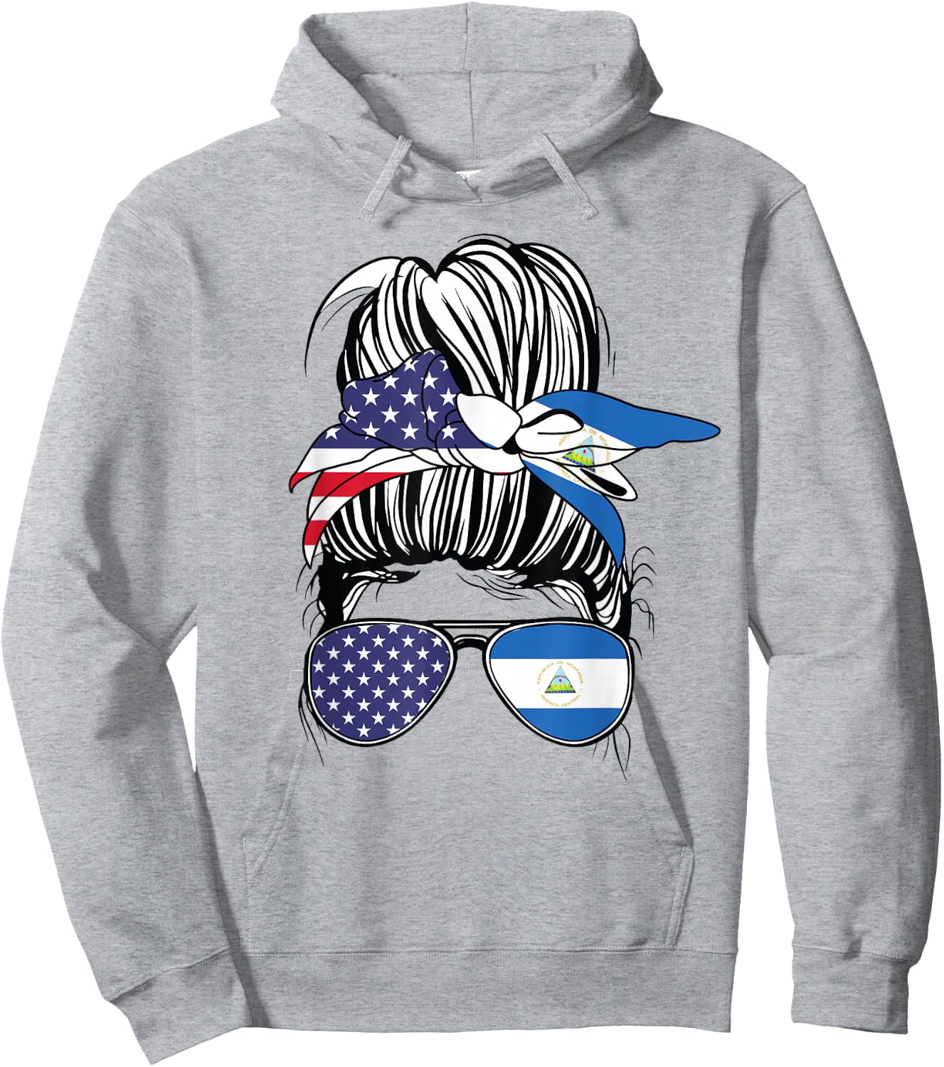 Nicaraguan American Heritage Women USA Girl Nicaragua Hoodie - Hoodie | Ash