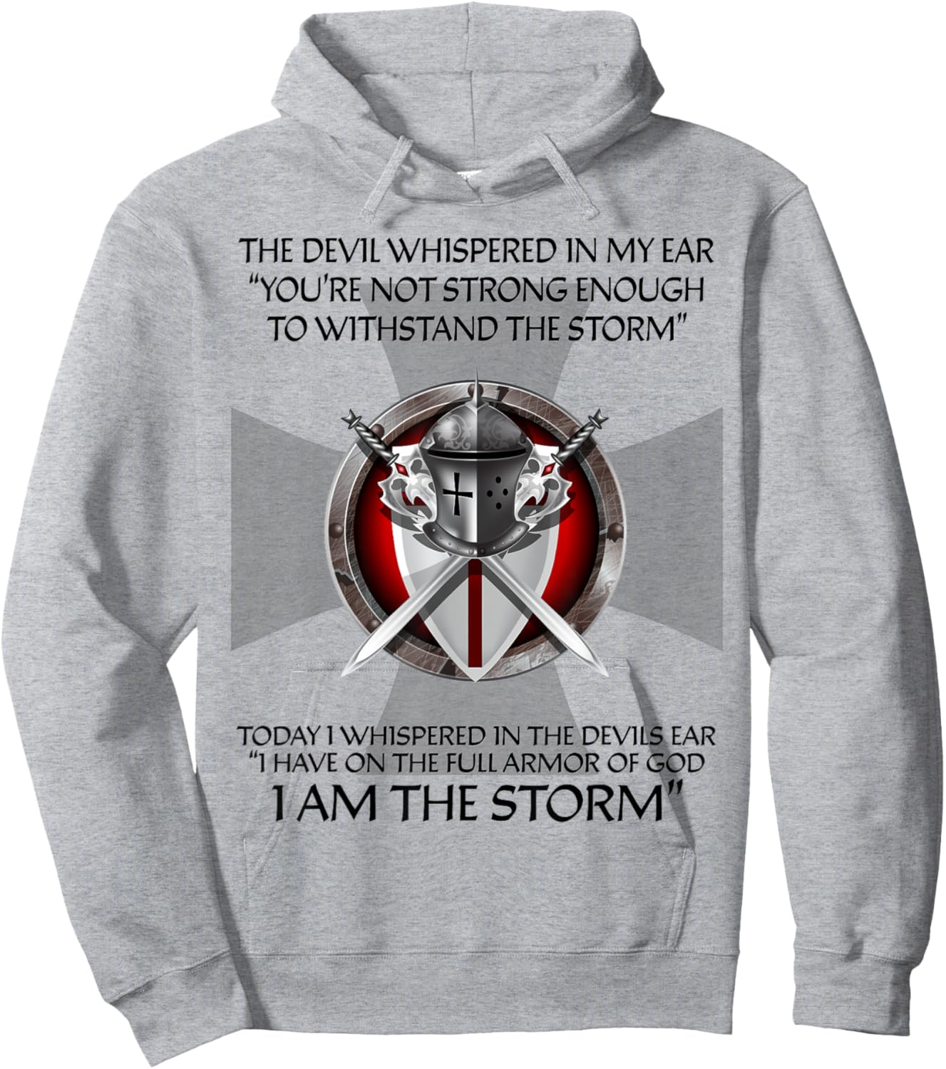Religious Christian Bible Verse Gifts Sayings I Am The Storm Hoodie - Hoodie | Ash