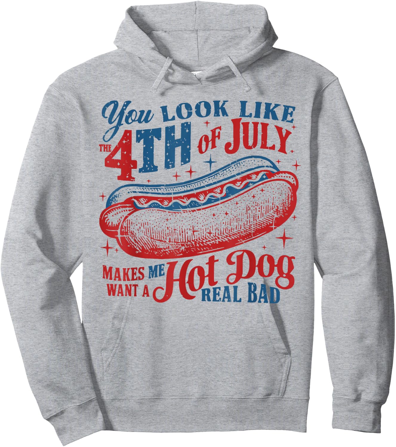 Funny You Look Like 4th Of July Hot Dog Wiener Men Women Hoodie - Hoodie | Ash
