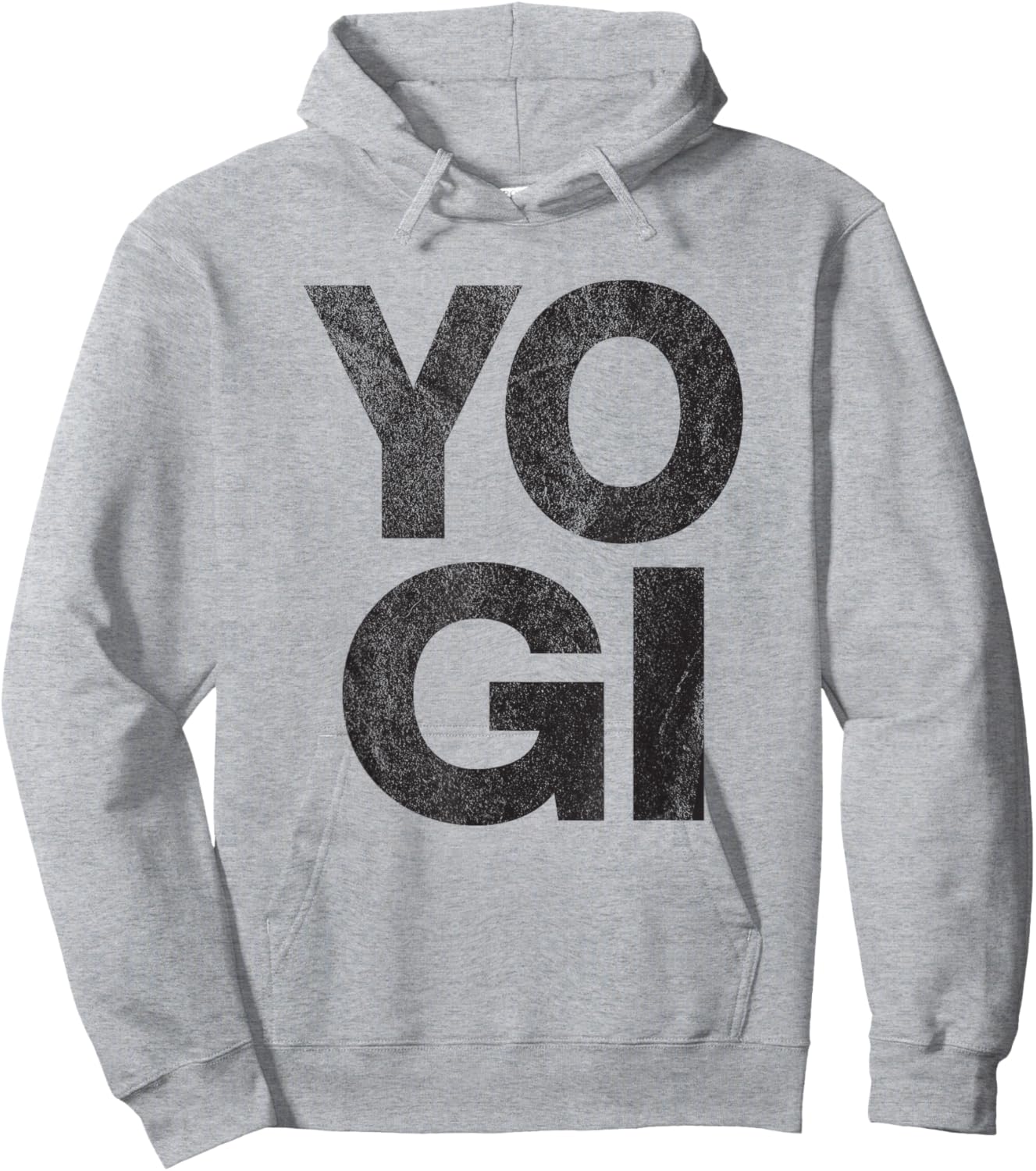YOGI - distressed retro yoga lover workout gym exercise zen Hoodie - Hoodie | Ash