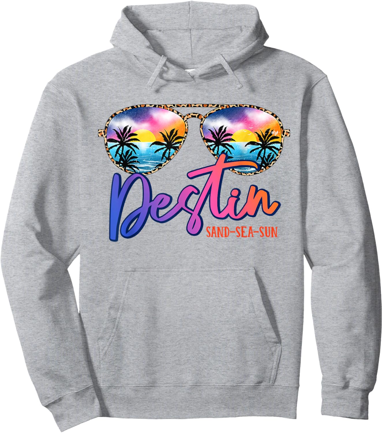 Sunglasses Destin Florida Beach Vacation Matching Family Hoodie - Hoodie | Ash