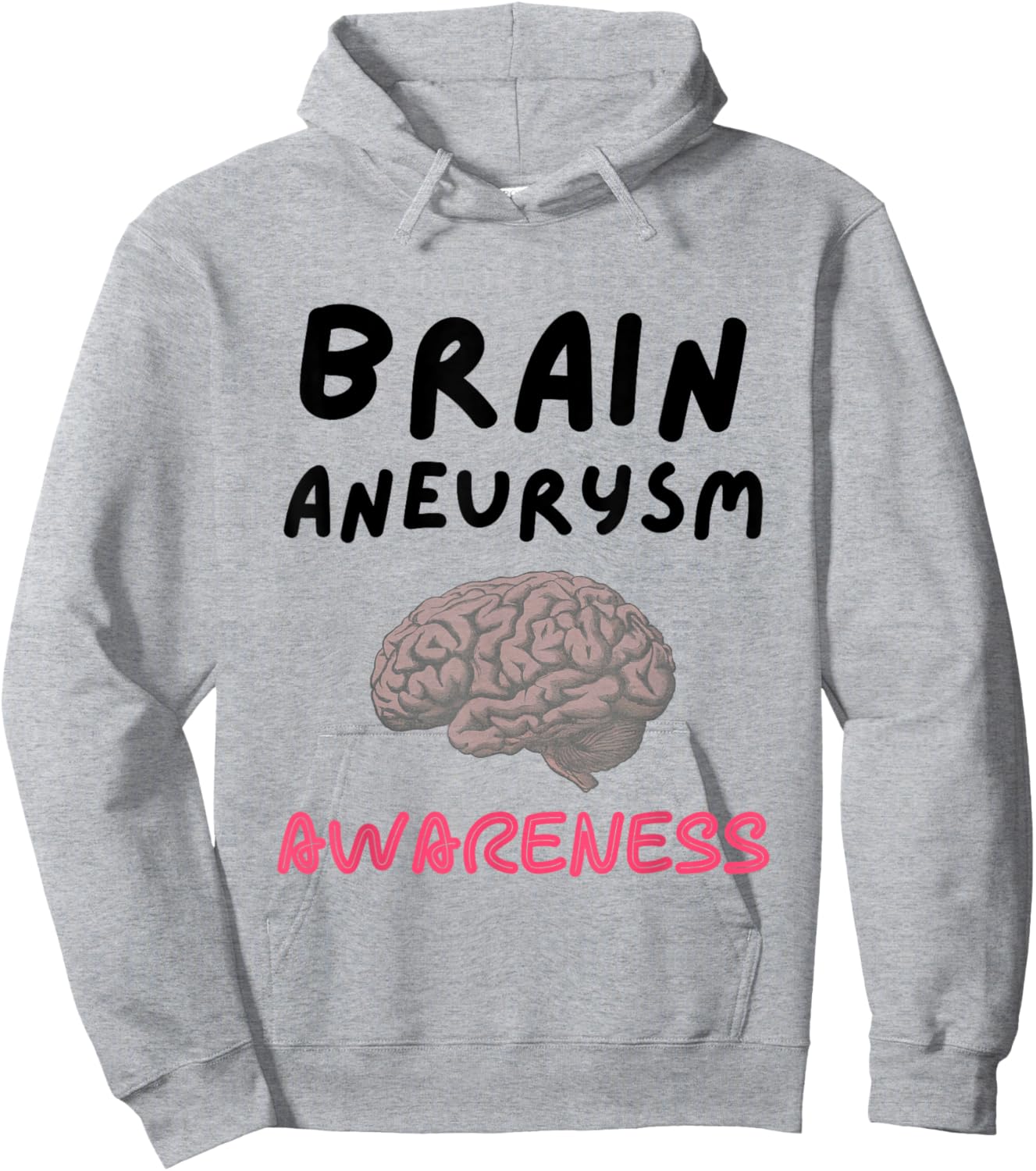 Brain Aneurysm Awareness Burgundy Ribbon Aneurysm Survivor Hoodie - Hoodie | Ash