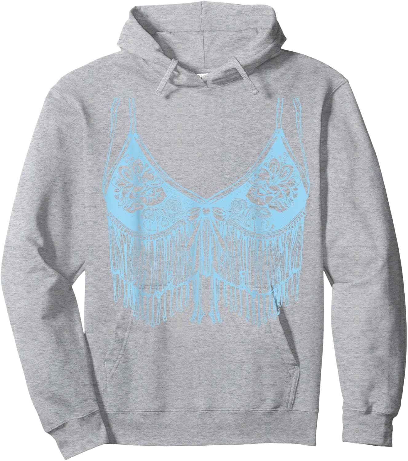 Lingerie Bra graphic Print Cowgirl Fringe Trend Sexy Country Hoodie - Hoodie | Ash