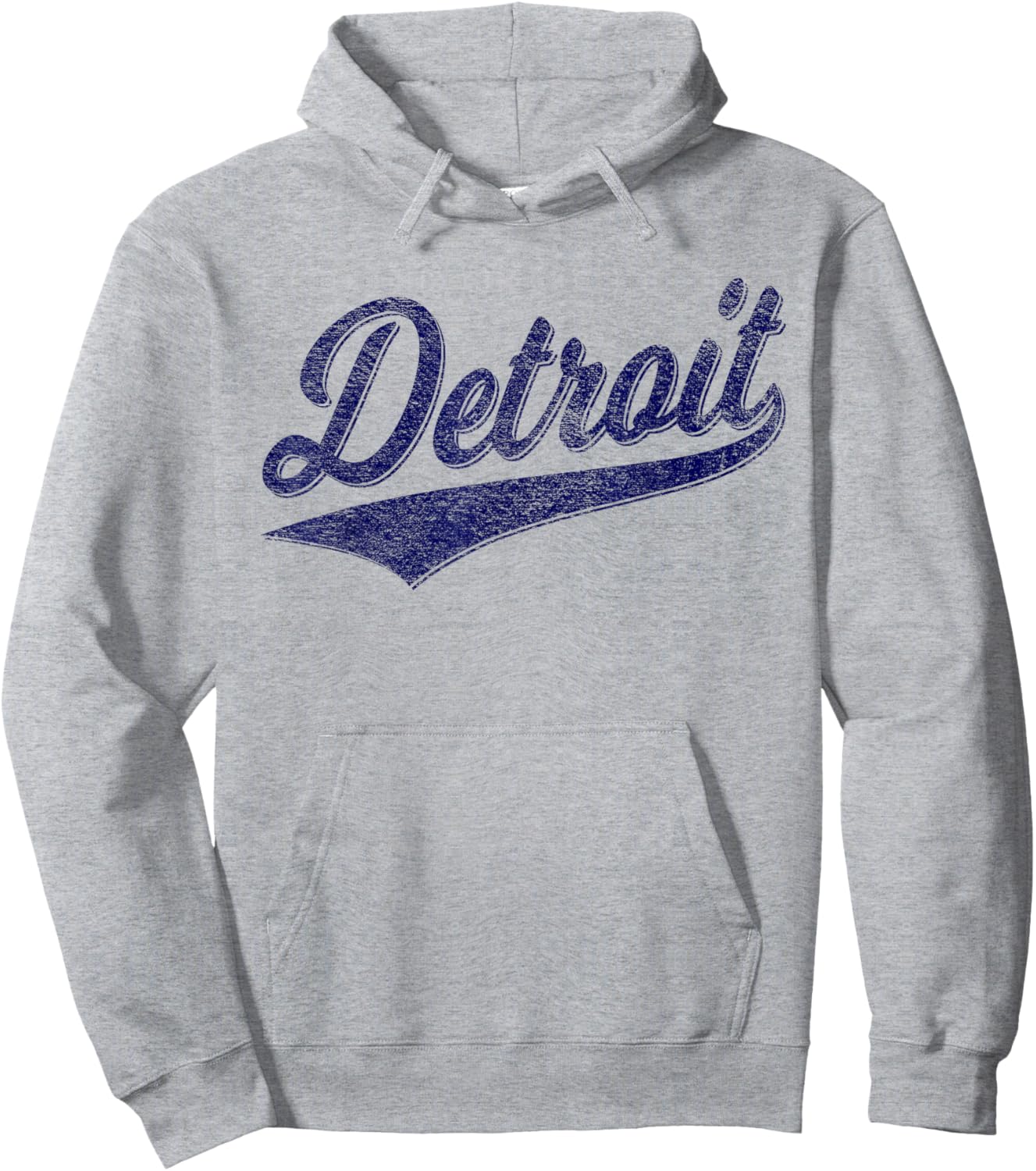 Detroit Varsity Script Classic Sports Jersey Style Hoodie - Hoodie | Ash