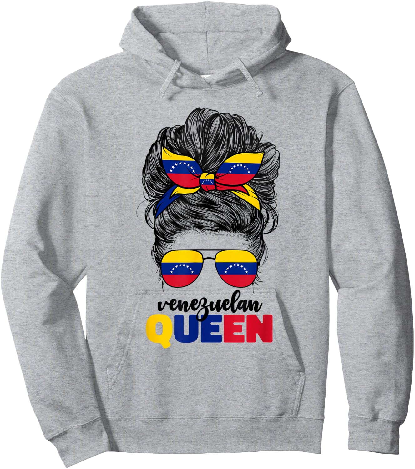 Venezuelan Queen Girls Venezuela Flag Venezolana Hoodie - Hoodie | Ash