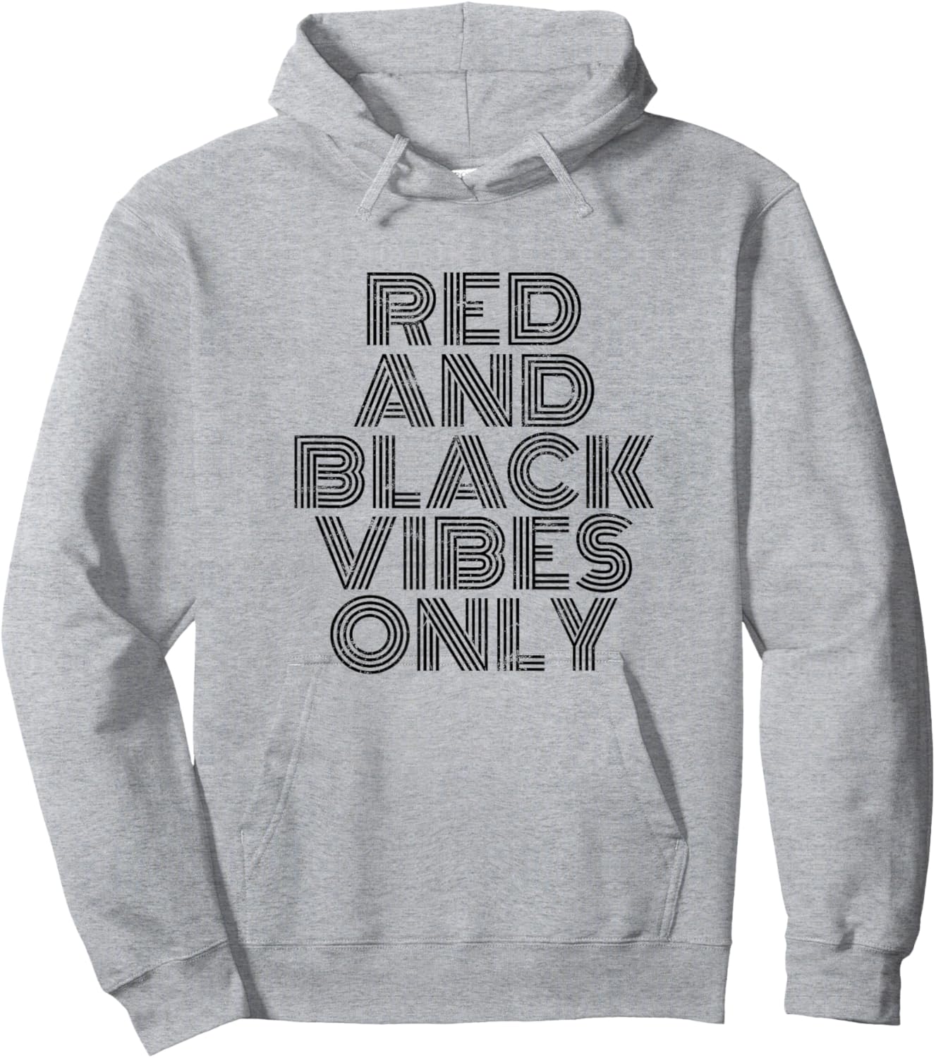 Red And Black Vibes Only Hoodie - Hoodie | Ash