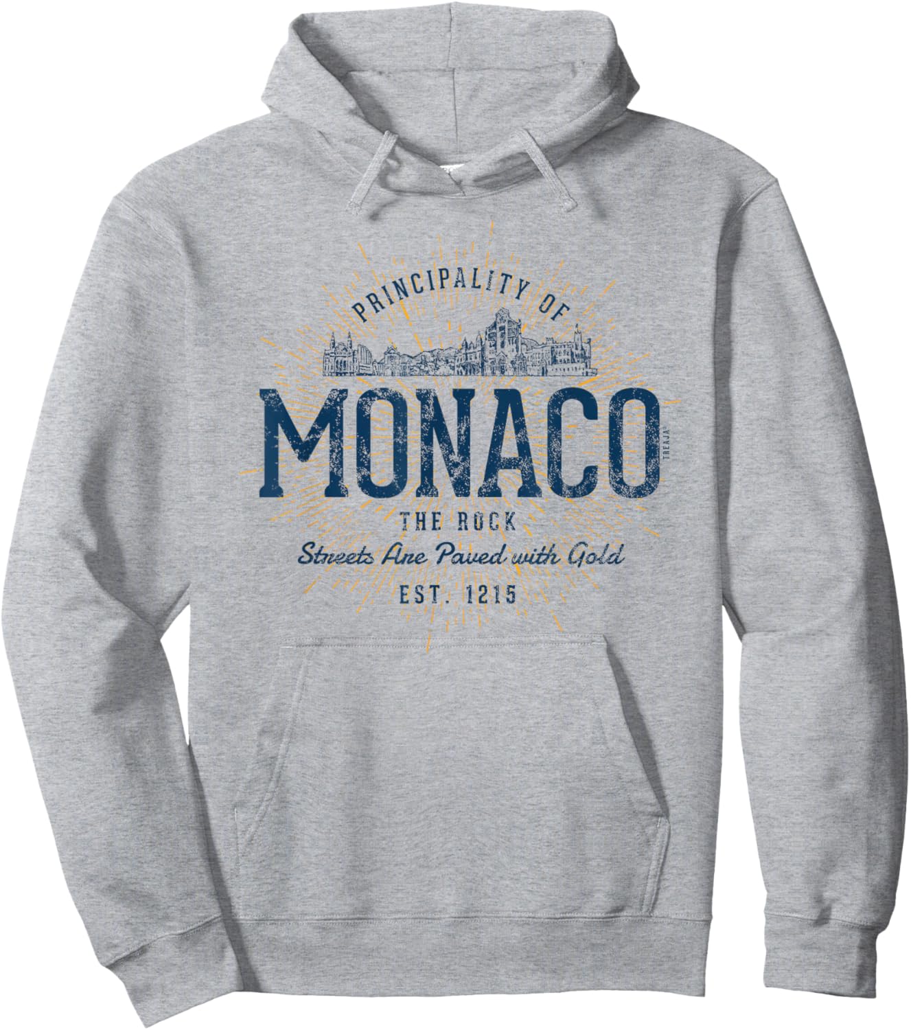 Retro Style Vintage Monaco Hoodie - Hoodie | Ash