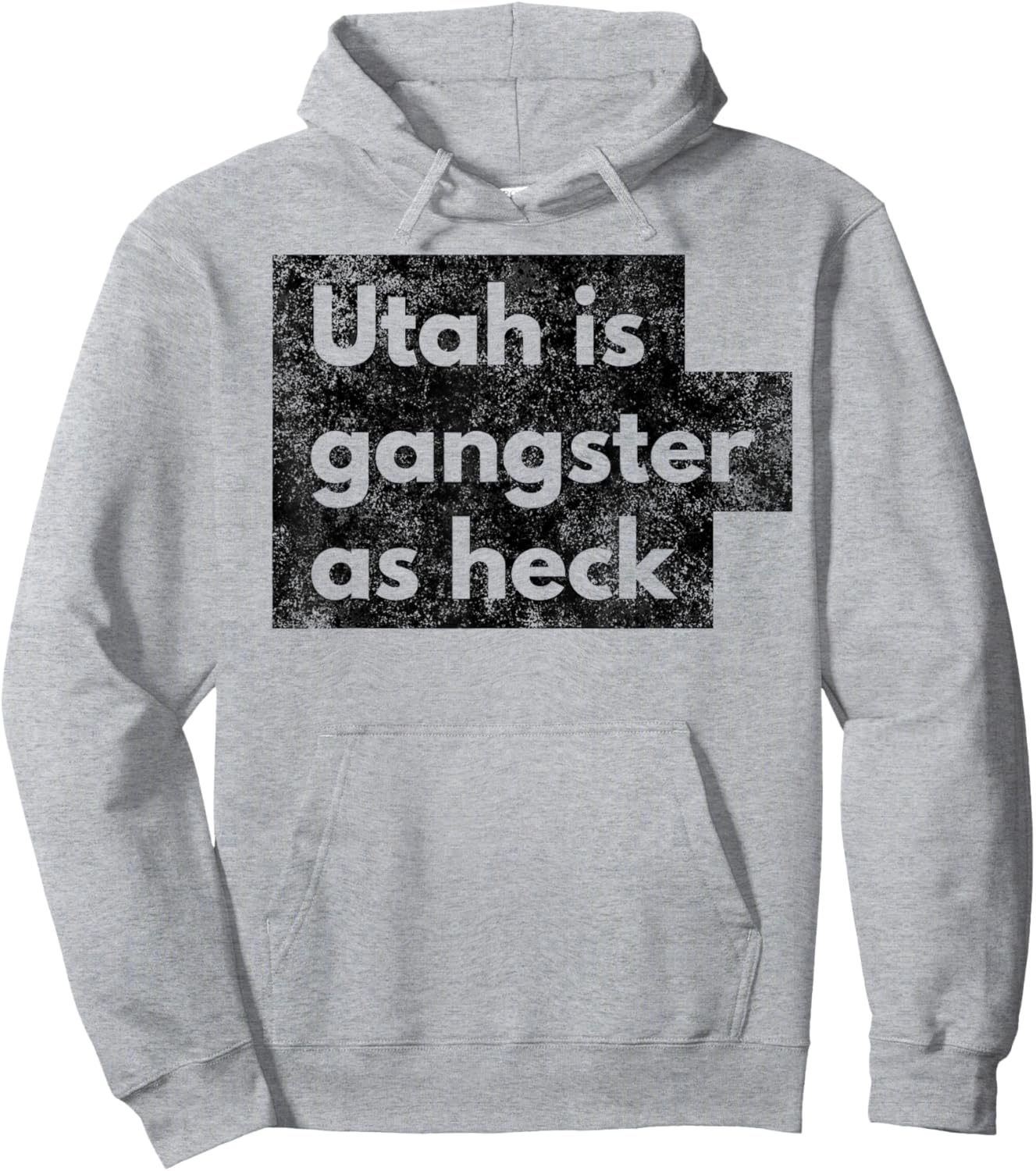 Funny Utah Gangster as Heck Salt Lake LDS Mormon Joke Gift Hoodie - Hoodie | Ash