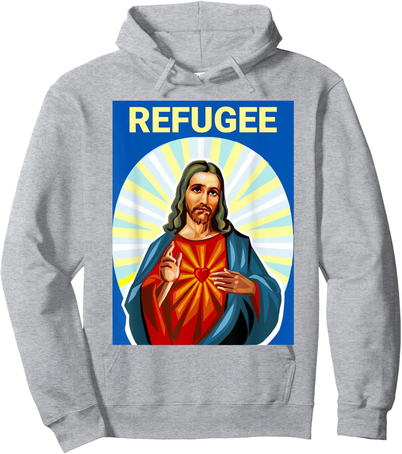 Jesus Christ was a Refugee Pro Immigrant Immigration Hoodie - Hoodie | Ash