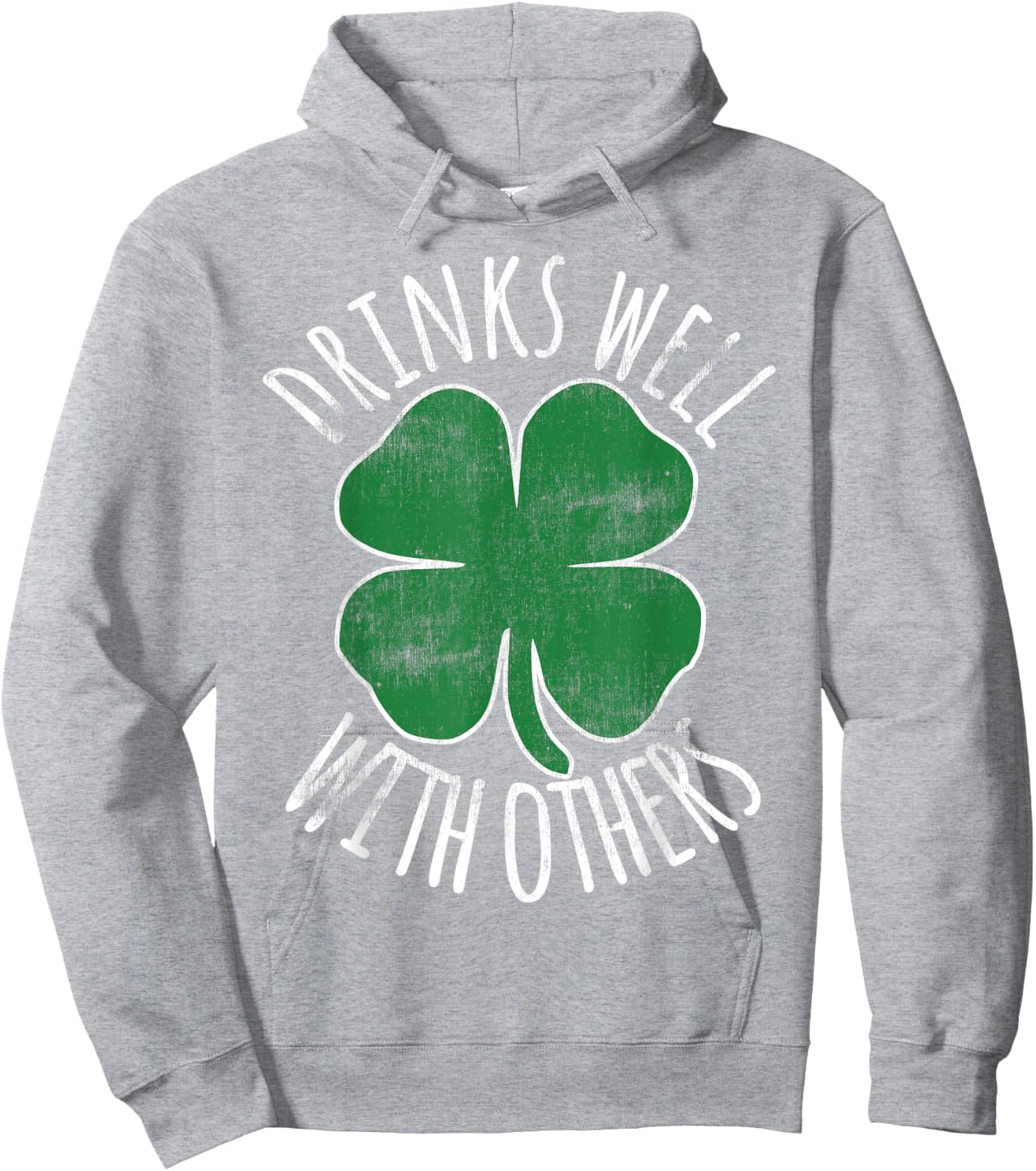 Drinks Well With Others Gift St. Patrick's Day Beer Drunk Hoodie - Hoodie | Ash