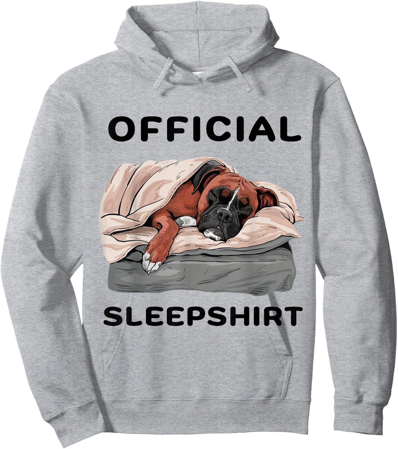 Boxer Dog Lover Official Sleepshirt Pyjamas Hoodie - Hoodie | Ash