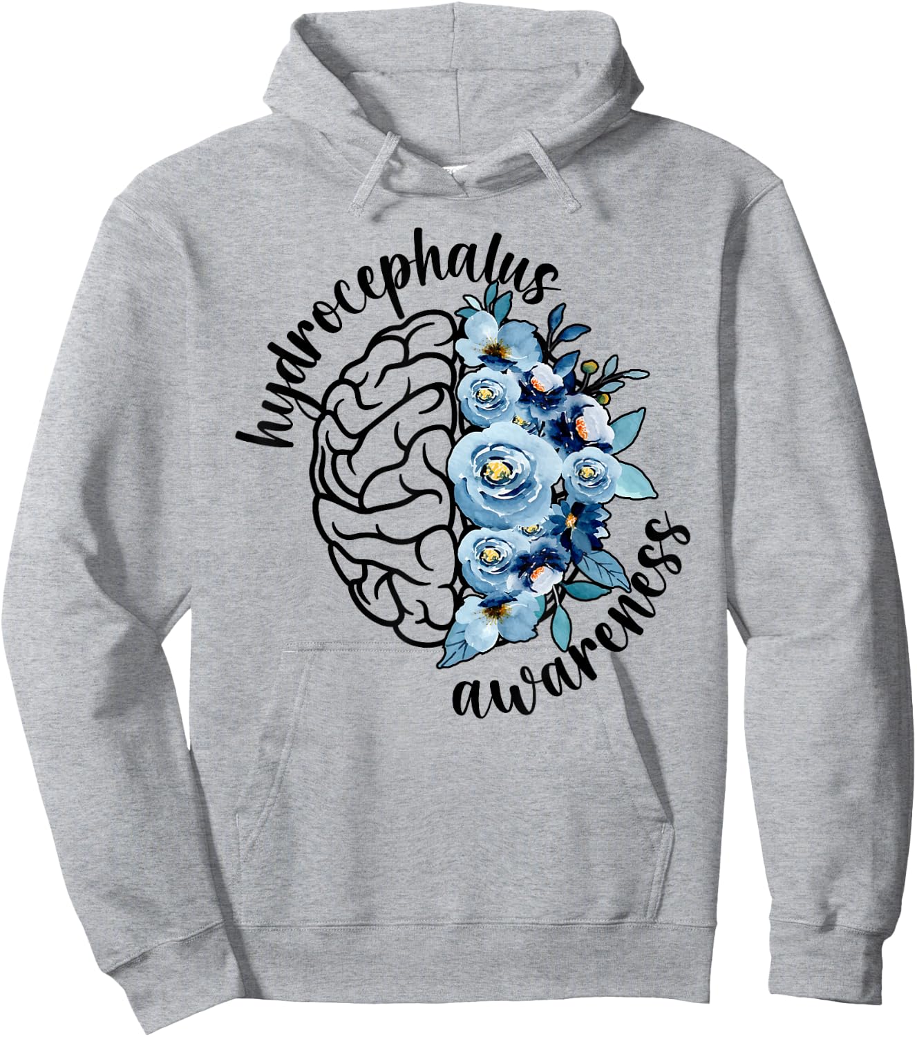 Hydrocephalus Awareness Month Flowers Hydrocephalus Warrior Hoodie - Hoodie | Ash