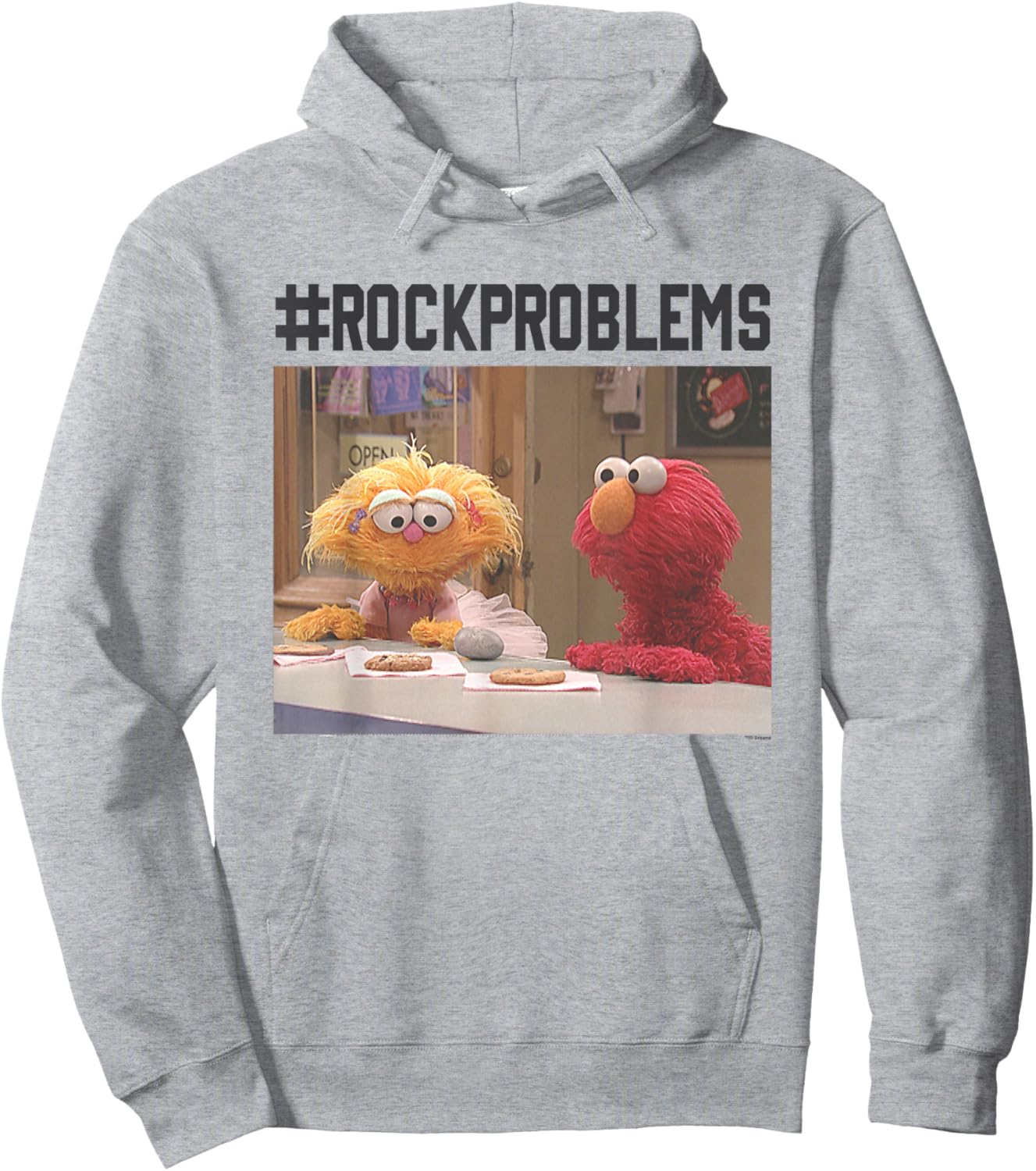 Sesame Street Elmo Rock Problems Hoodie - Hoodie | Ash