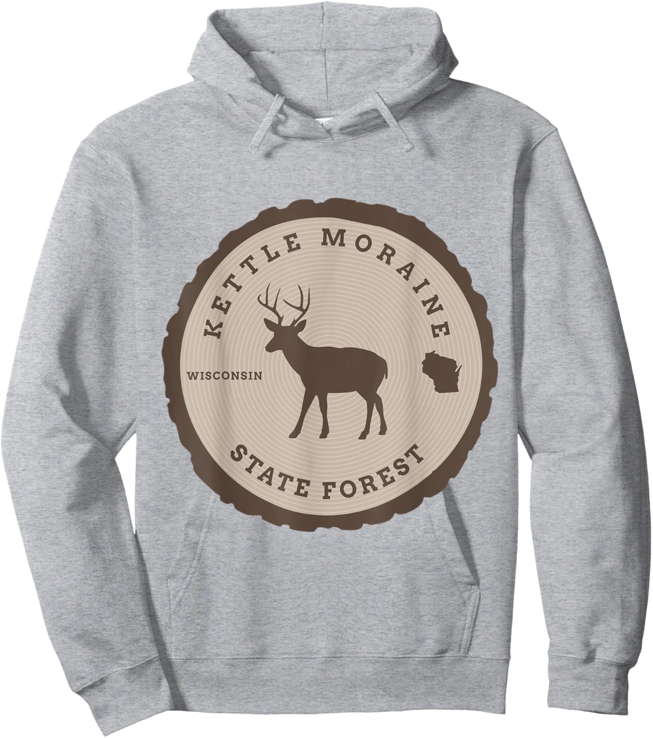 Kettle Moraine State Forest Wisconsin WI Outdoors Deer Hoodie - Hoodie | Ash