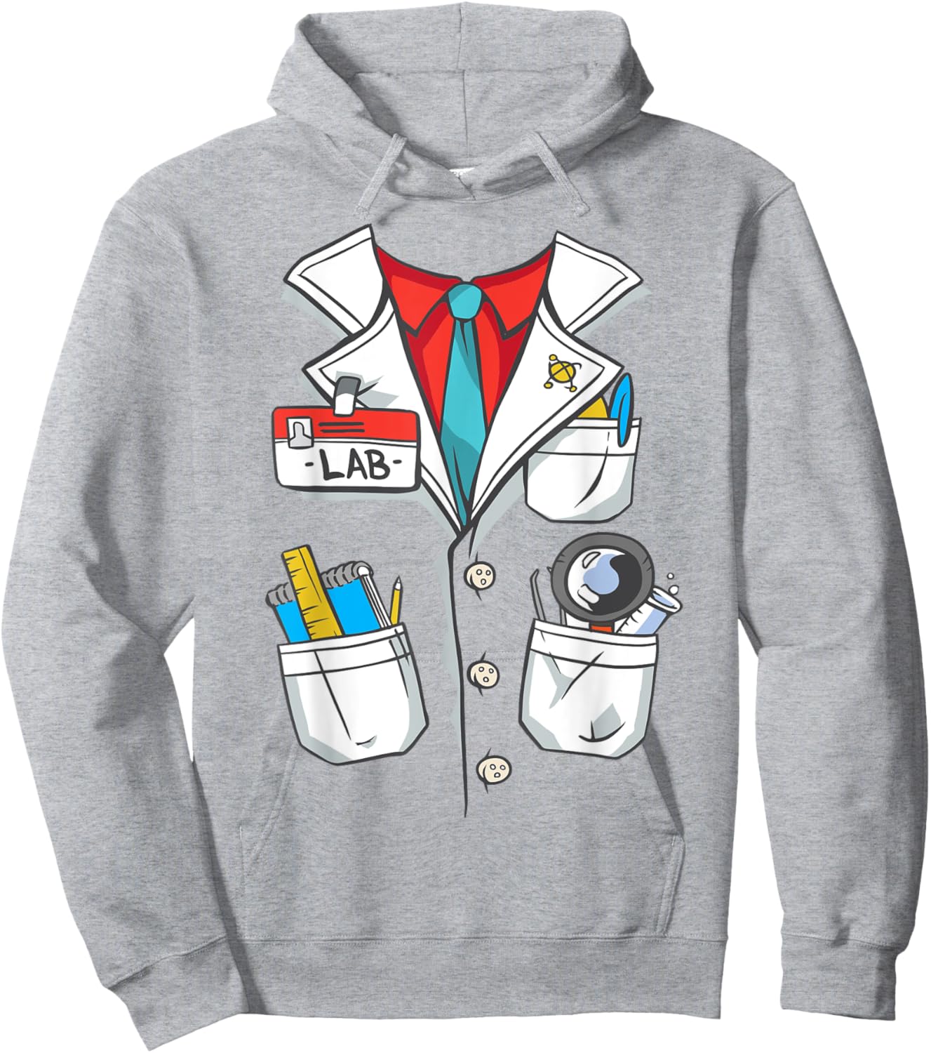 Lab Technician Coat Halloween Kids Costume Hoodie - Hoodie | Ash