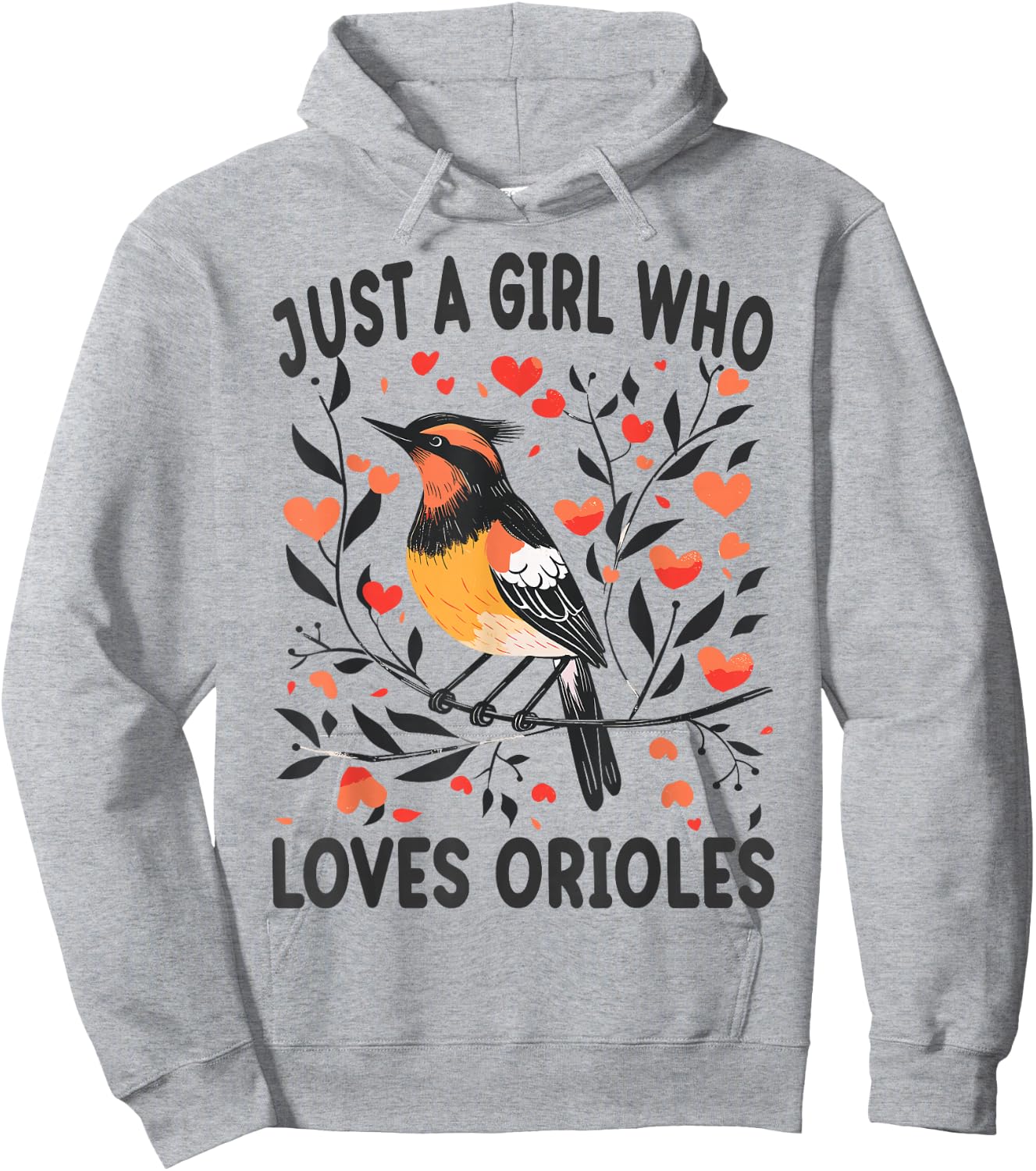 Funny Orioles Lovers Gift Just A Girl Who Loves Orioles Hoodie - Hoodie | Ash