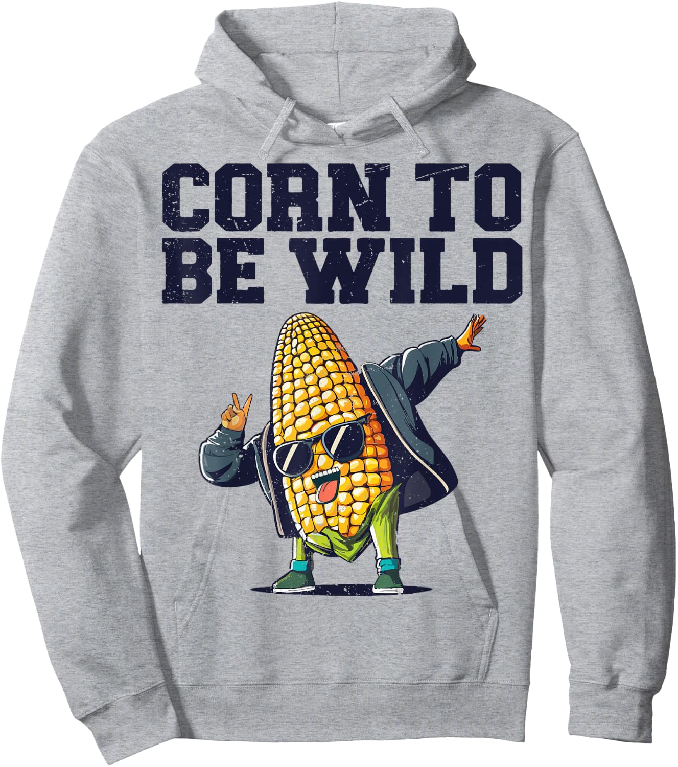 Dabbing Corn to Be Wild Funny Cob Farmers Lover Foodie Retro Hoodie - Hoodie | Ash