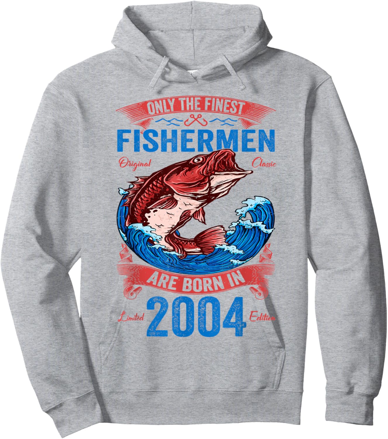 Only The Finest Fishermen Are Born In 2004 Fishing Birthday Hoodie - Hoodie | Ash