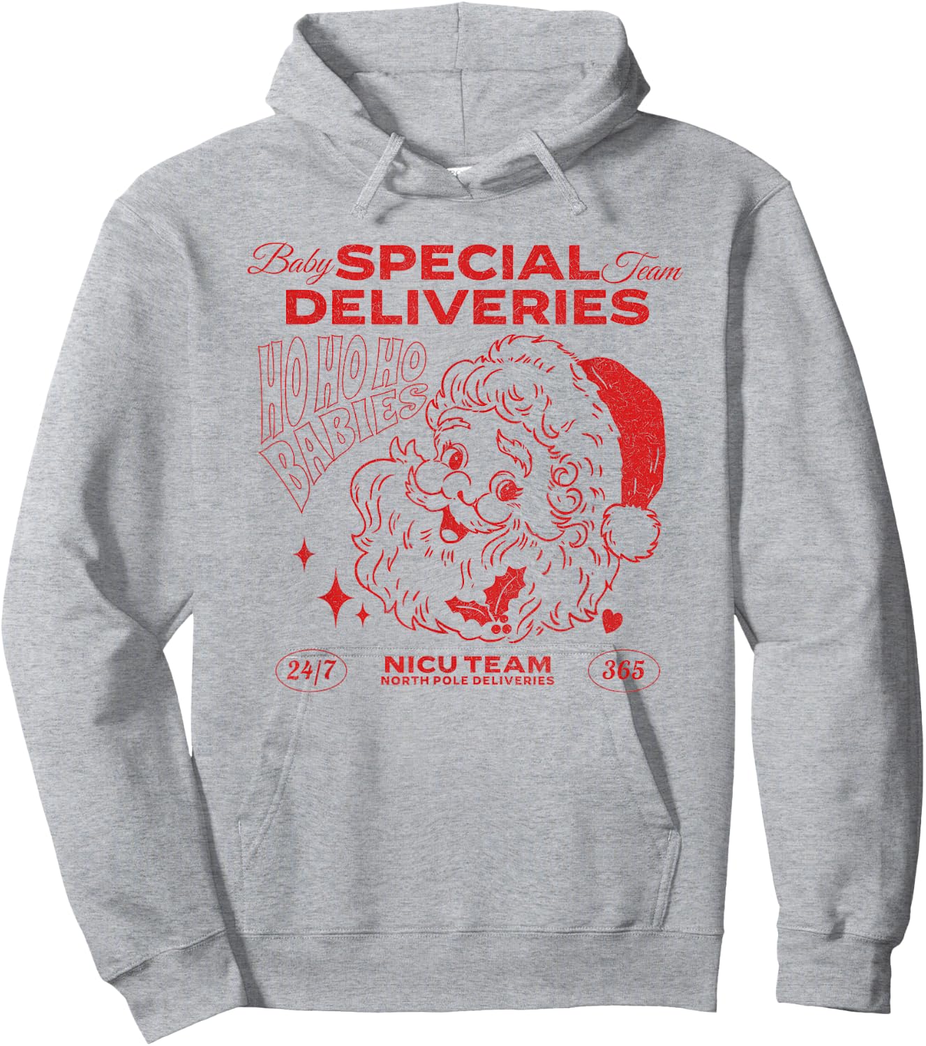 Special Deliveries, NICU Christmas Hoodie - Hoodie | Ash