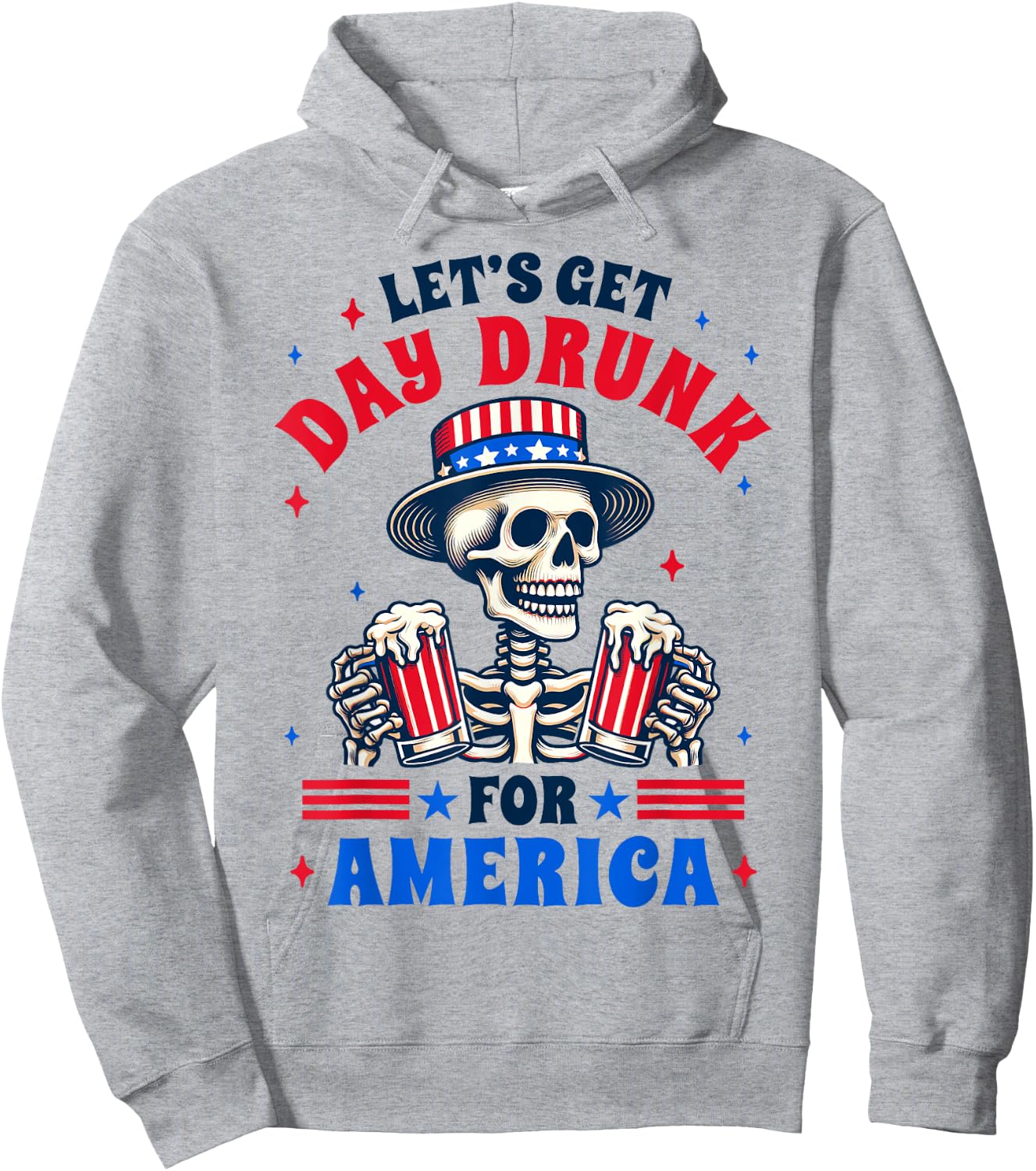4th Of July Beer Drinking Let's Get Day A Drunk For America Men Hoodie - Hoodie | Ash