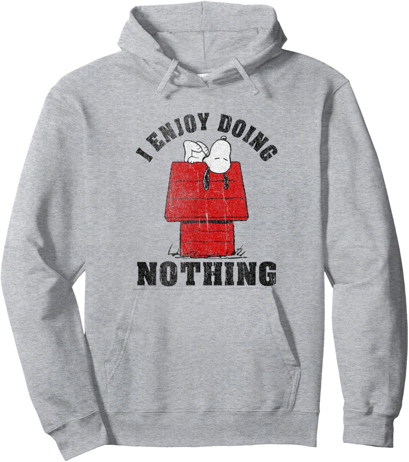 Peanuts Snoopy I Enjoy Doing Nothing Hoodie - Hoodie | Ash