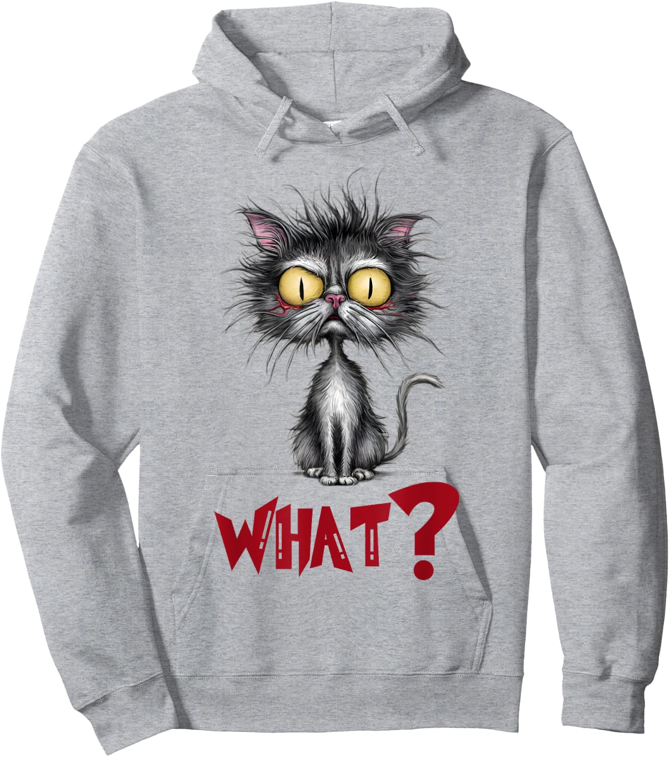 Cat What? Funny Cat Meme Women Hoodie - Hoodie | Ash