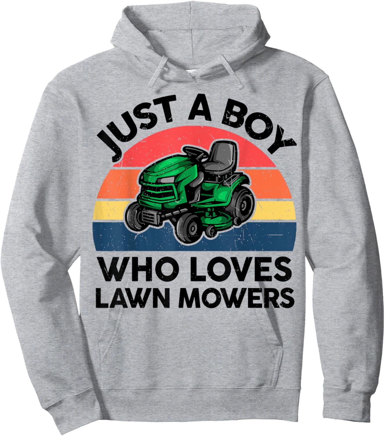 Kids Boy Who Love Lawn Mower T Shirt Toddler Funny Mowing Hoodie - Hoodie | Ash