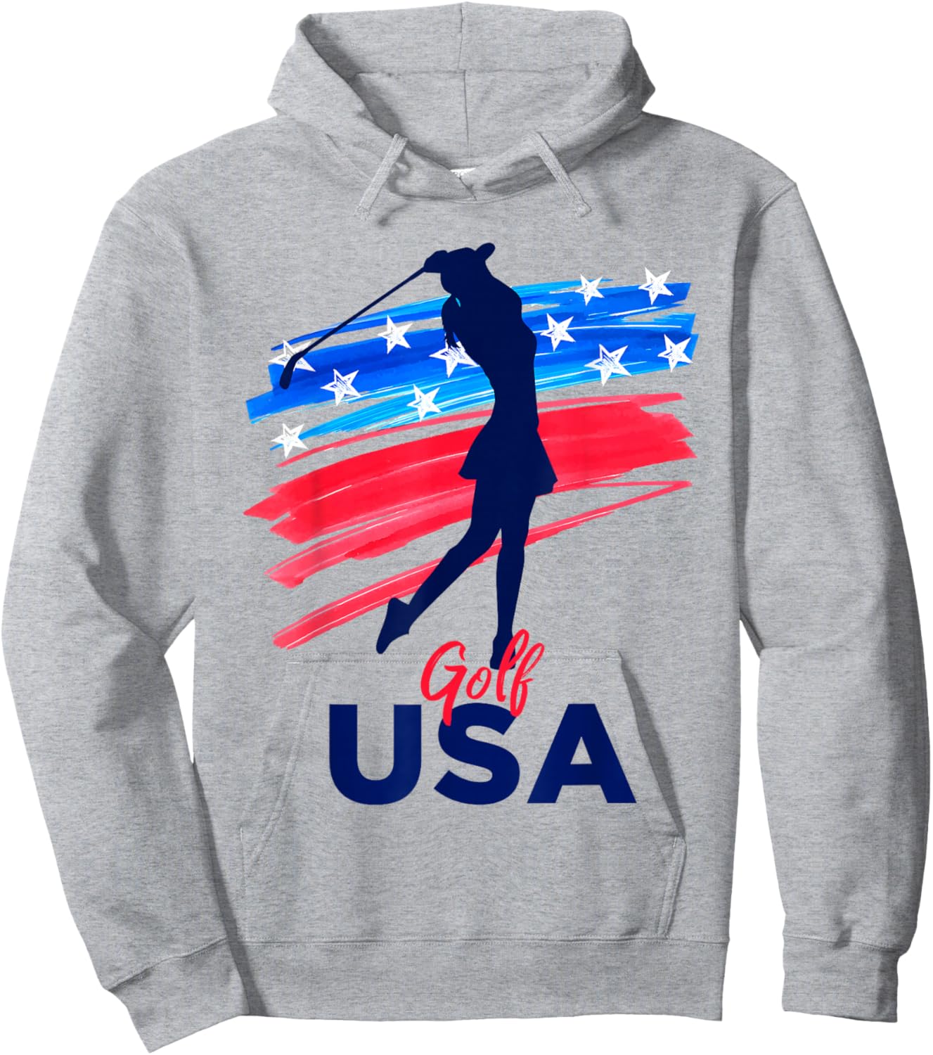 Golf Support the Team Shirt USA Golf Lover USA Hoodie - Hoodie | Ash