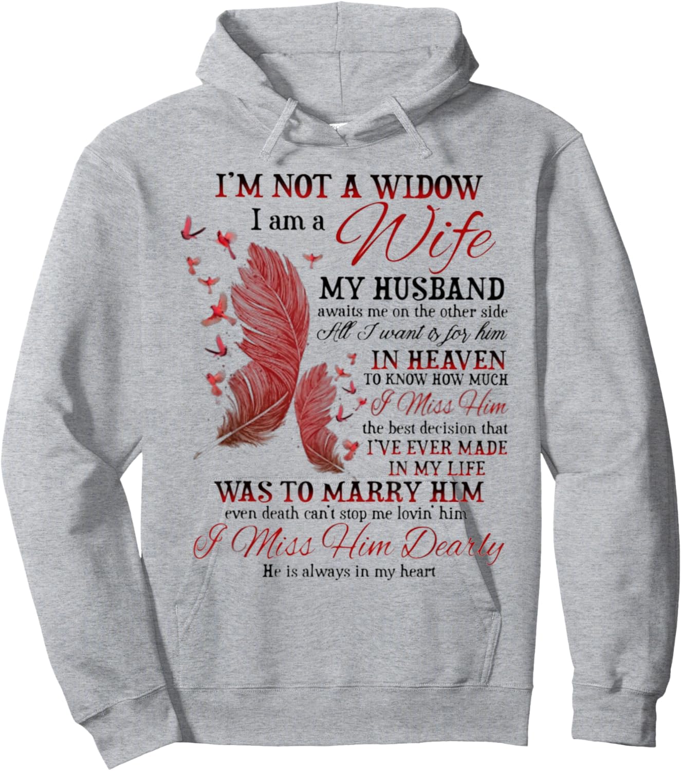 I'm Not A Widow I Am A Wife My Husband Awaits Me Hoodie - Hoodie | Ash