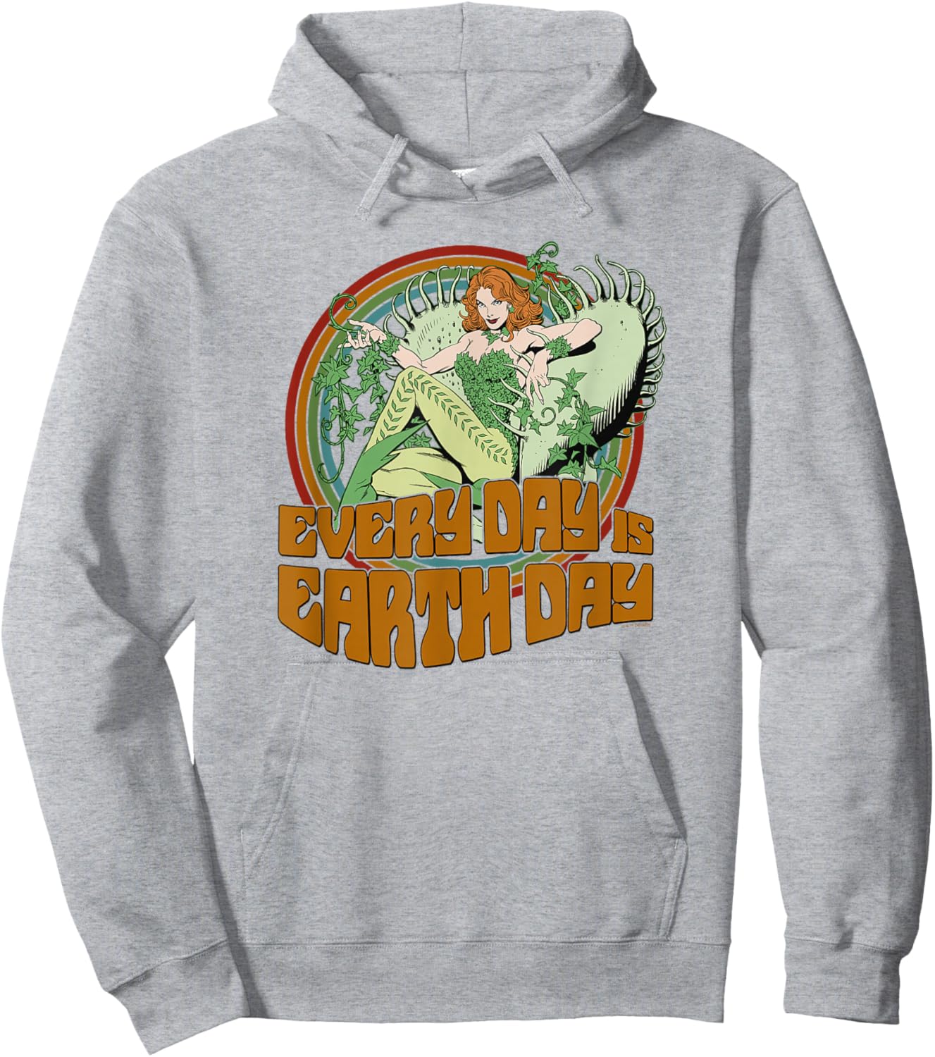 DC Comics Poison Ivy Retro Earth Day Hoodie - Hoodie | Ash