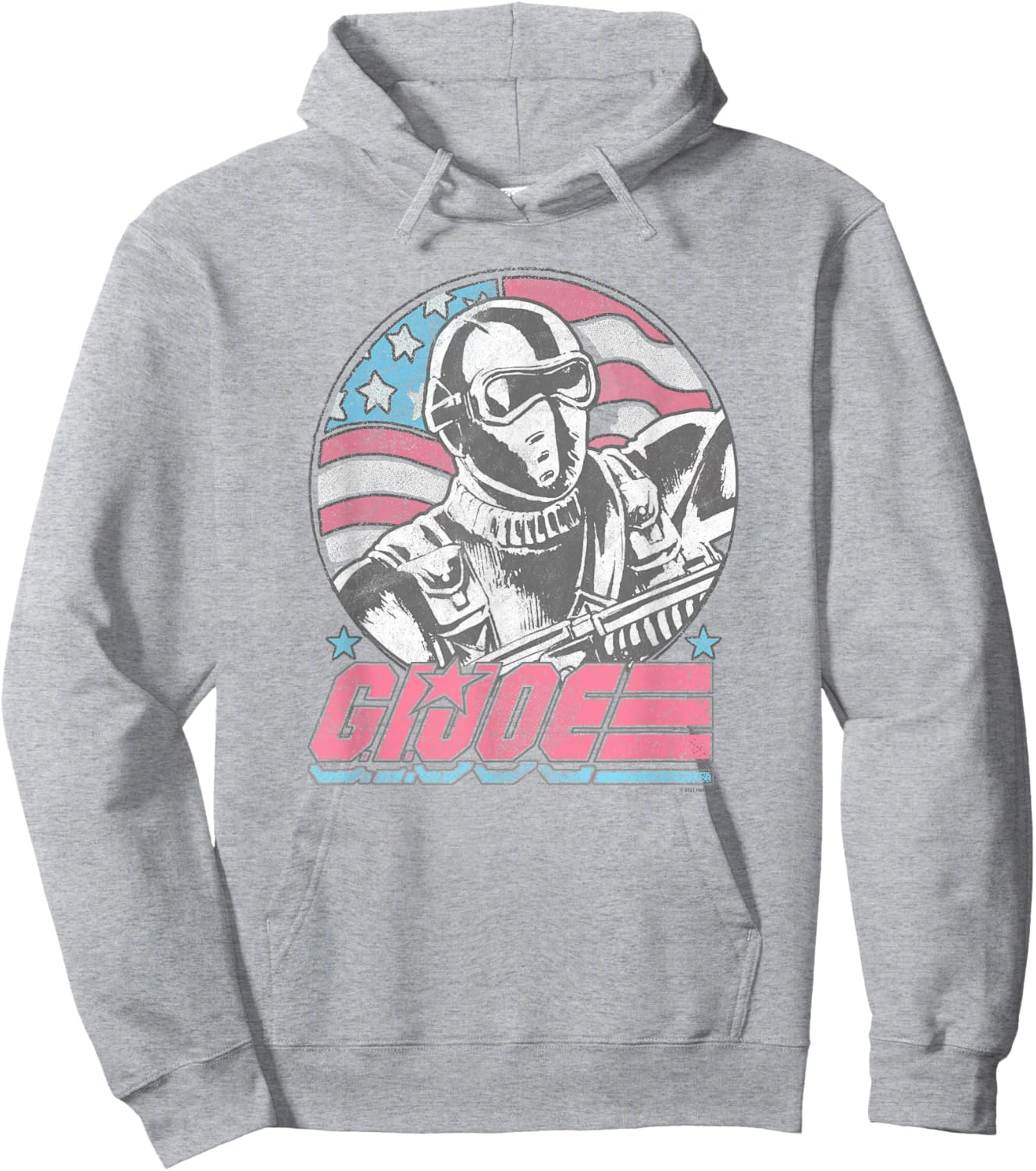 G.I. Joe Fourth of July Snake Eyes Circle Portrait Hoodie - Hoodie | Ash