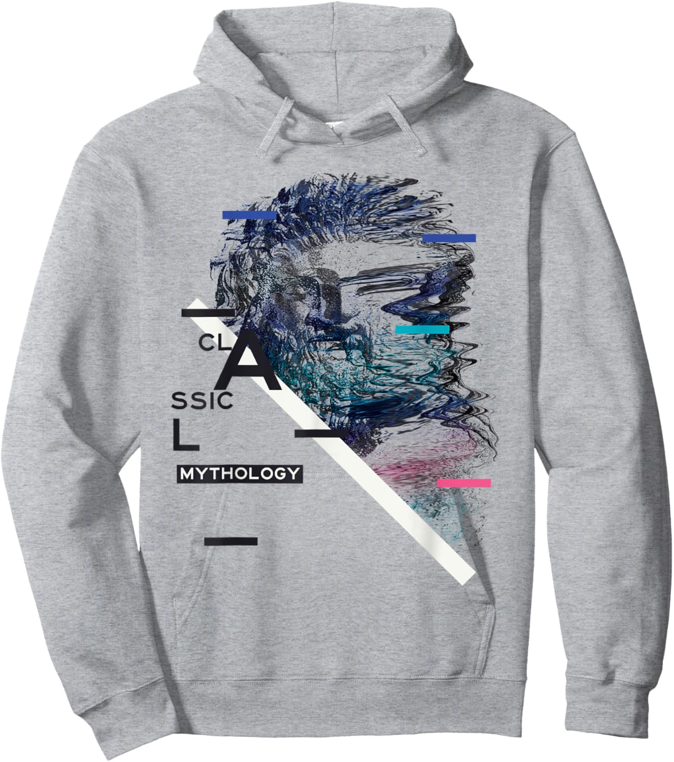 Vaporwave Aesthetic Retro 80s 90s Statue Japanese Glitch Art Hoodie - Hoodie | Ash
