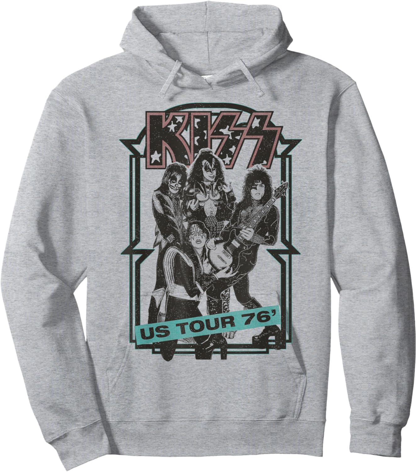 KISS - US Tour 1976 Hoodie - Hoodie | Ash