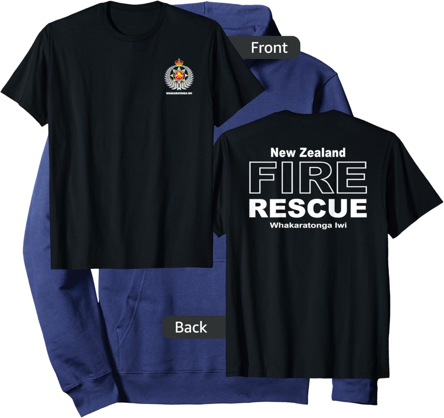 New Zealand Fire Rescue Firefighter Hoodie - Hoodie | Navy