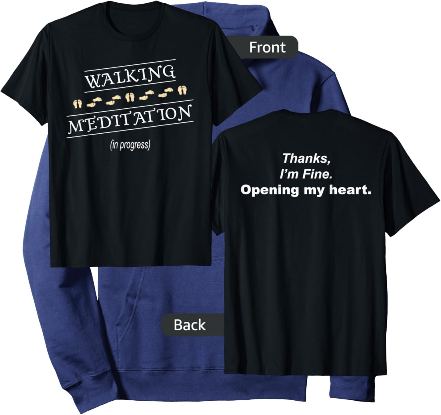 Walking Meditation in Progress Hoodie - Hoodie | Navy