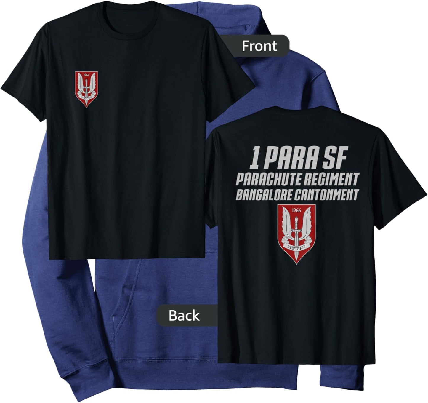 Indian Para Special Force Parachute India Army Hoodie - Hoodie | Navy