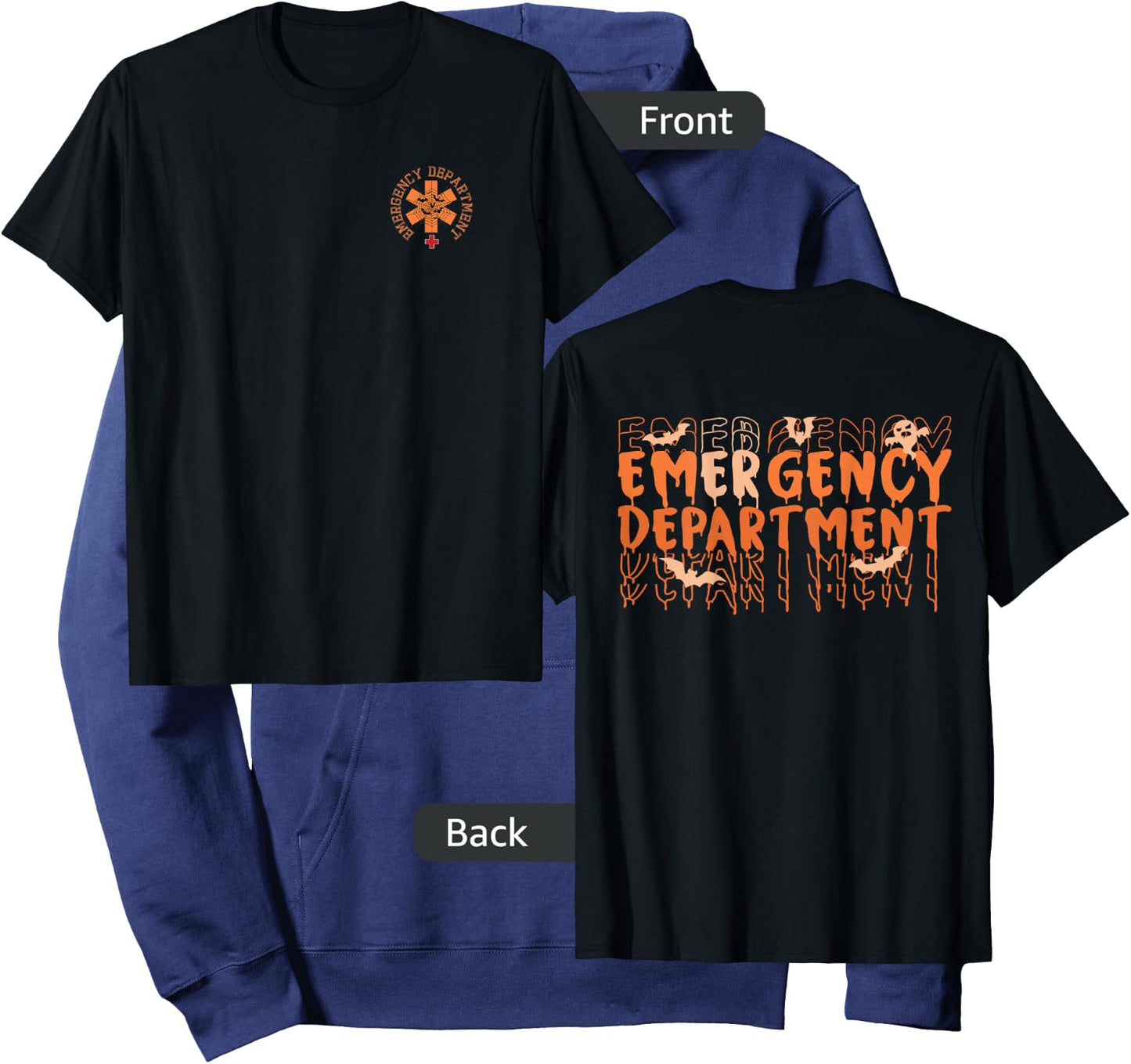 Emergency Department Halloween Emergency Nurse Halloween Hoodie - Hoodie | Navy