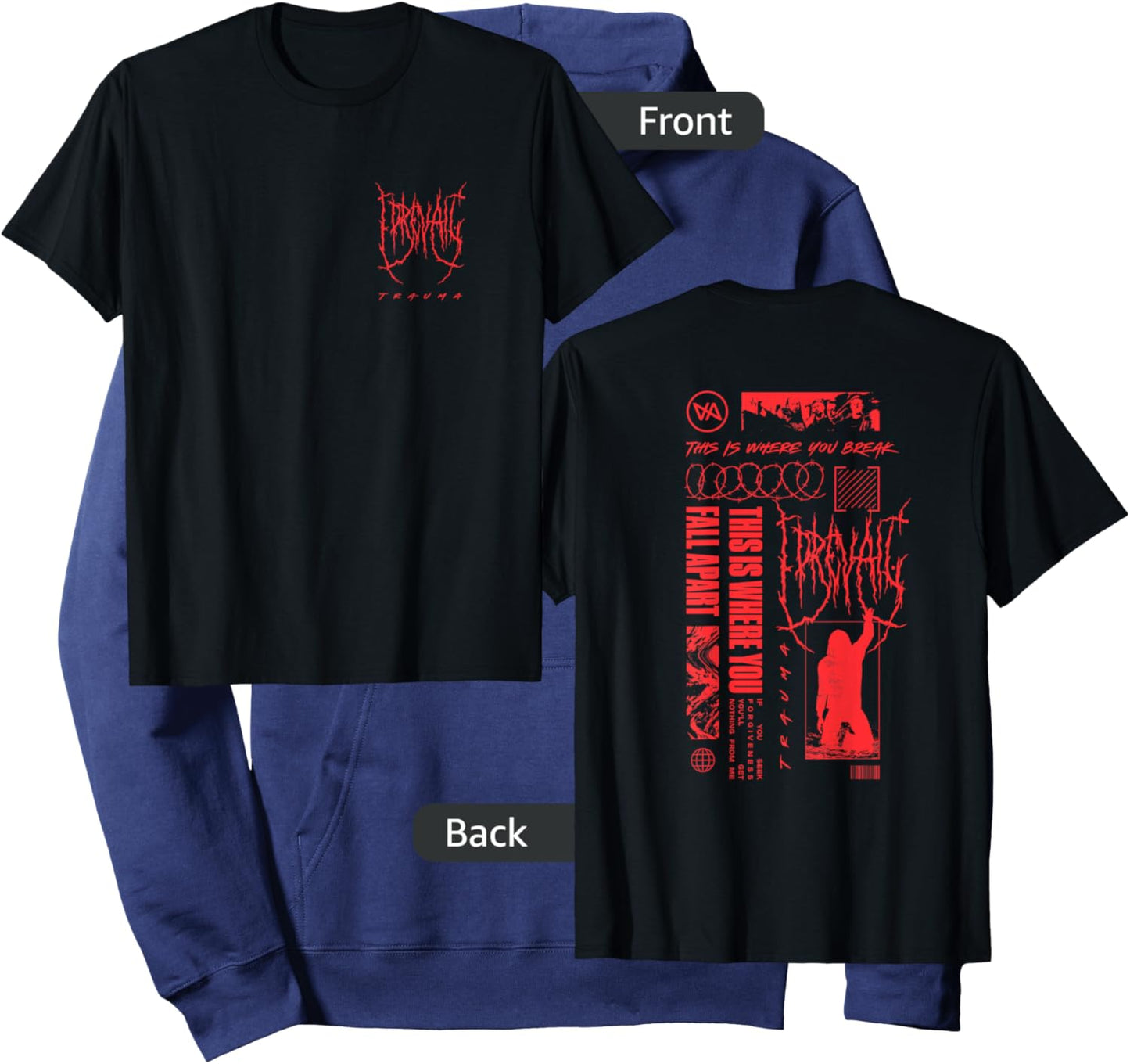 I Prevail - Official Merchandise - Black Metal Small Hoodie - Hoodie | Navy