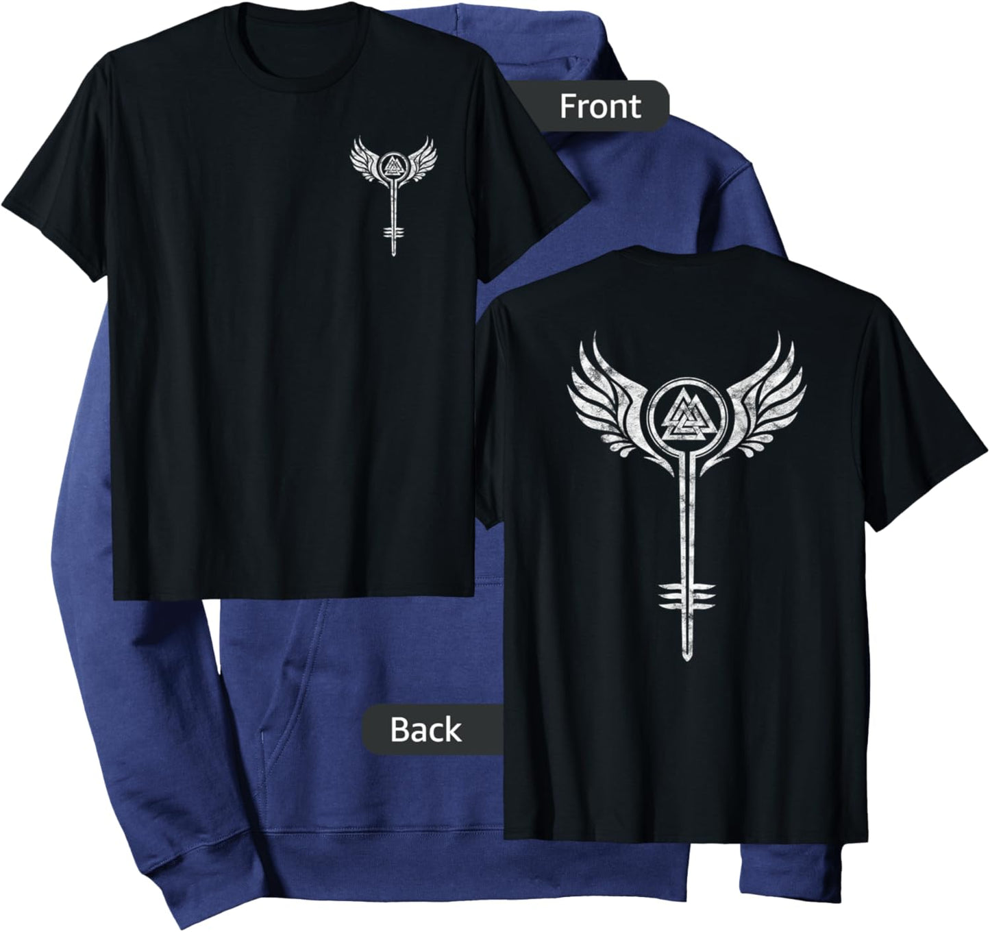 Valkyrie Shield Maid Symbol Valknut Viking Odin Viking Hoodie - Hoodie | Navy