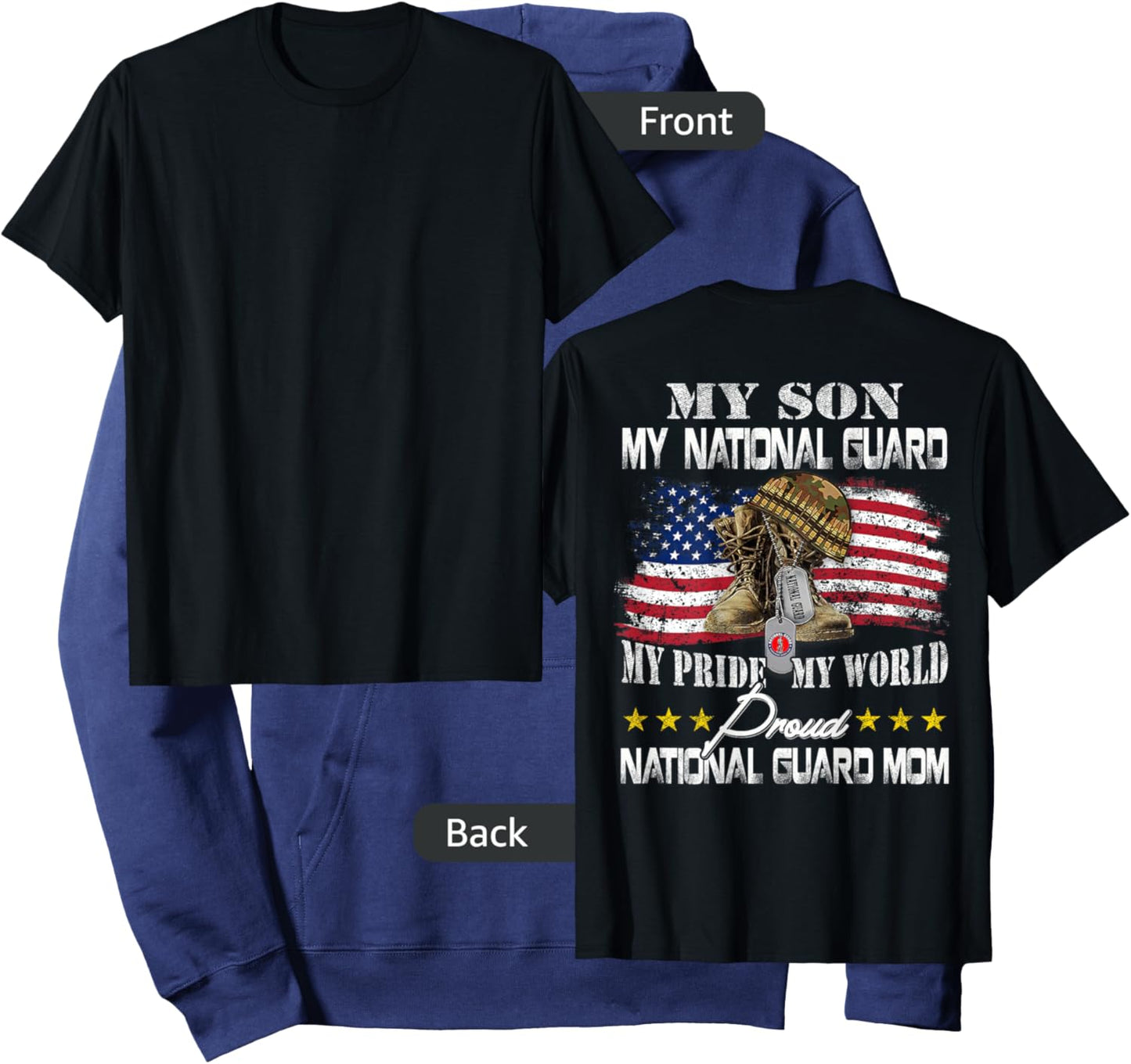 Proud National Guard Mom National Guard Graduation Mom Hoodie - Hoodie | Navy