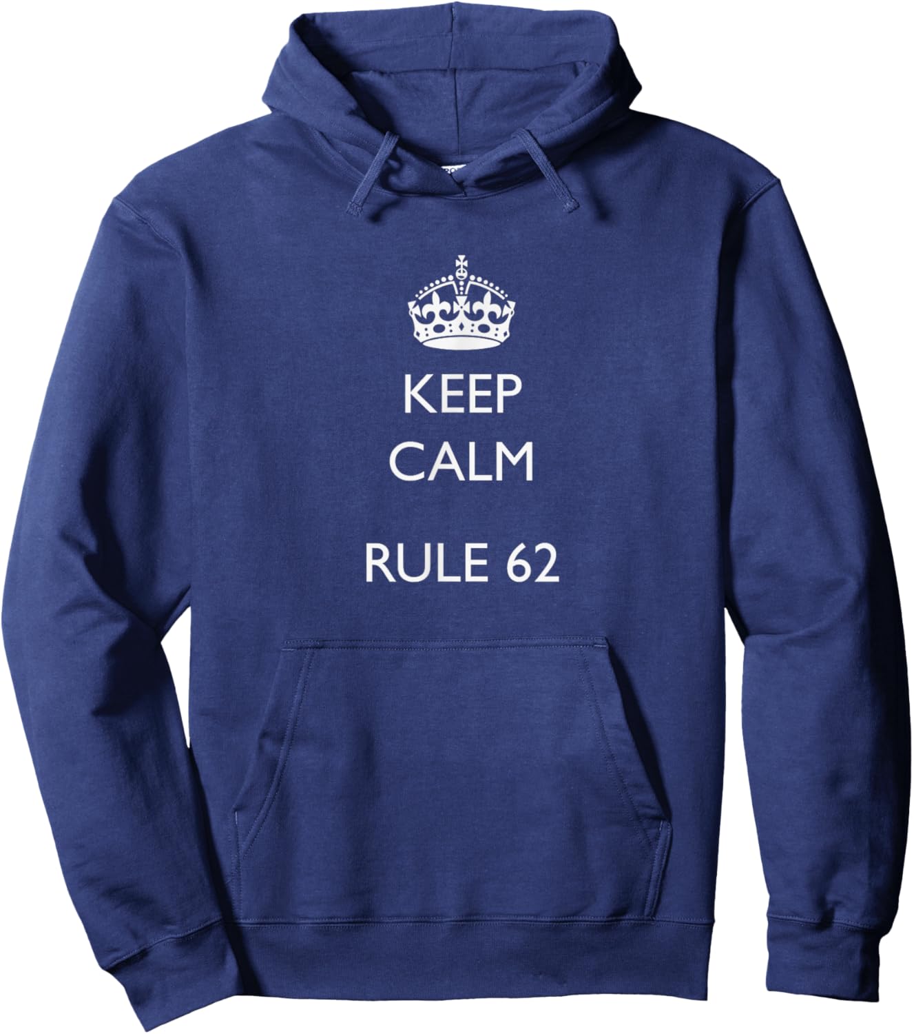 fun Keep Calm Rule 62 AA NA Hoodie - Hoodie | Navy