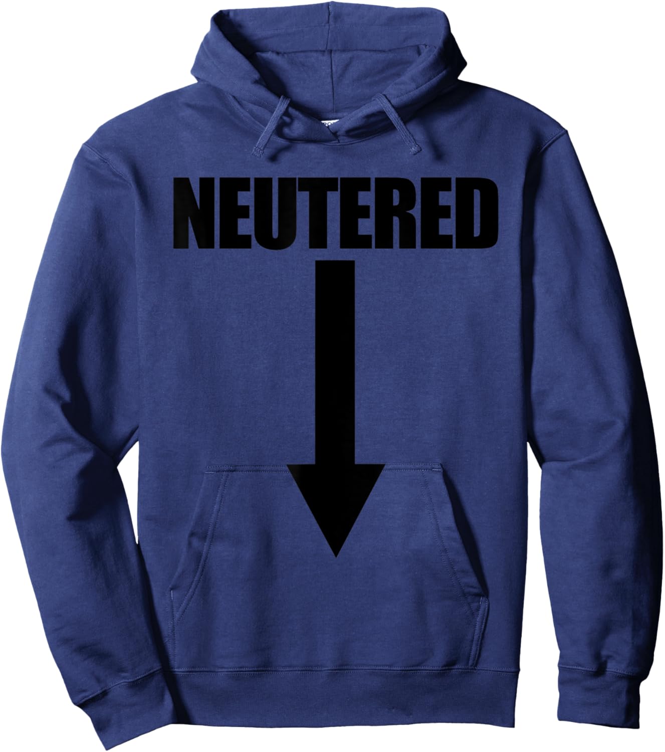 Neutered Arrow Funny Men's Vasectomy Gift Vasectomy Hoodie - Hoodie | Navy