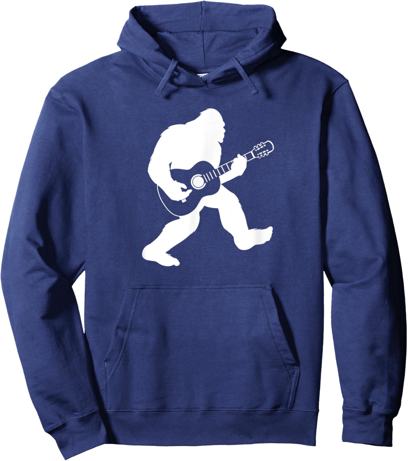 Bigfoot playing acoustic guitar Hoodie - Hoodie | Navy
