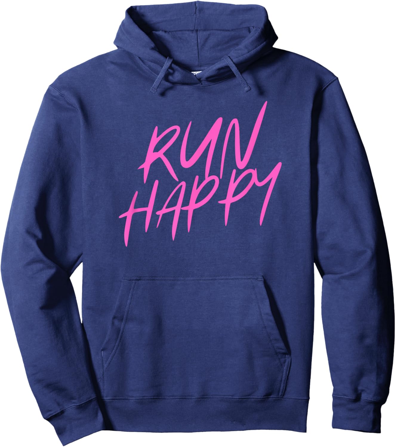 Pink Run Happy for Runners Hoodie - Hoodie | Navy