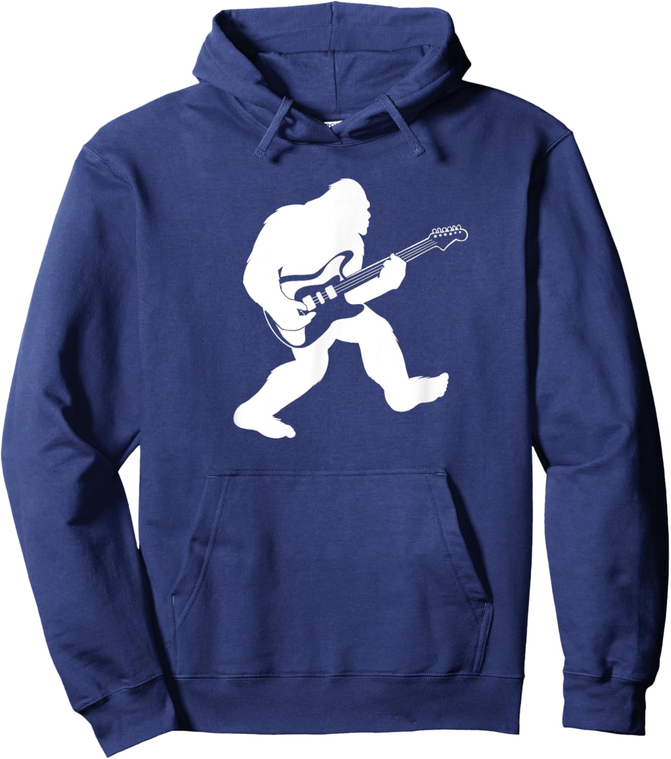 Bigfoot playing electric guitar Hoodie - Hoodie | Navy