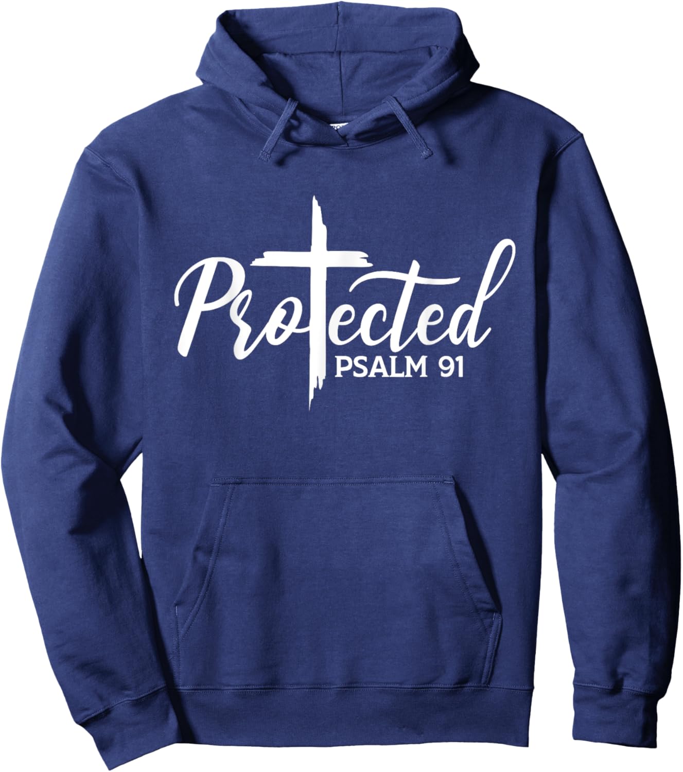 Christian Faith Protected - Religious Jesus loves Psalms 91 Hoodie - Hoodie | Navy