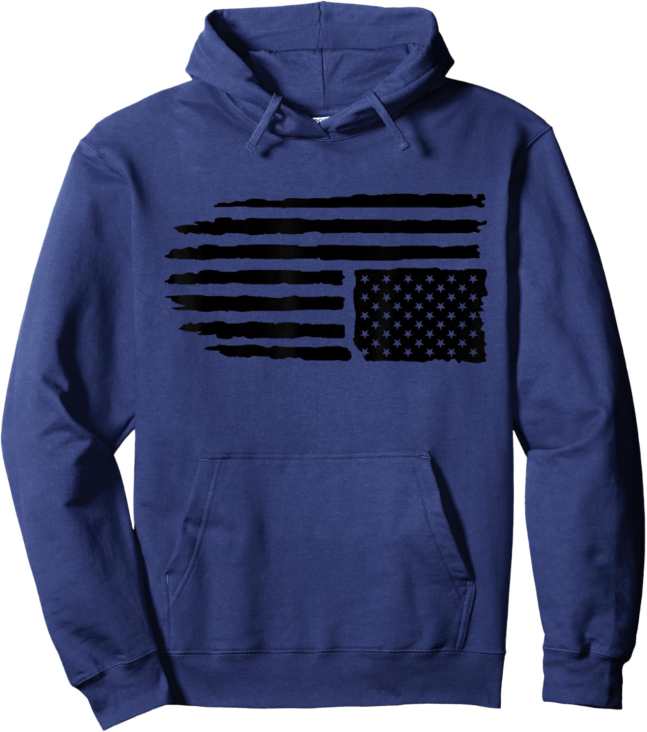 Upside Down American Flag Distressed In Distress Pro Trump Men Hoodie - Hoodie | Navy