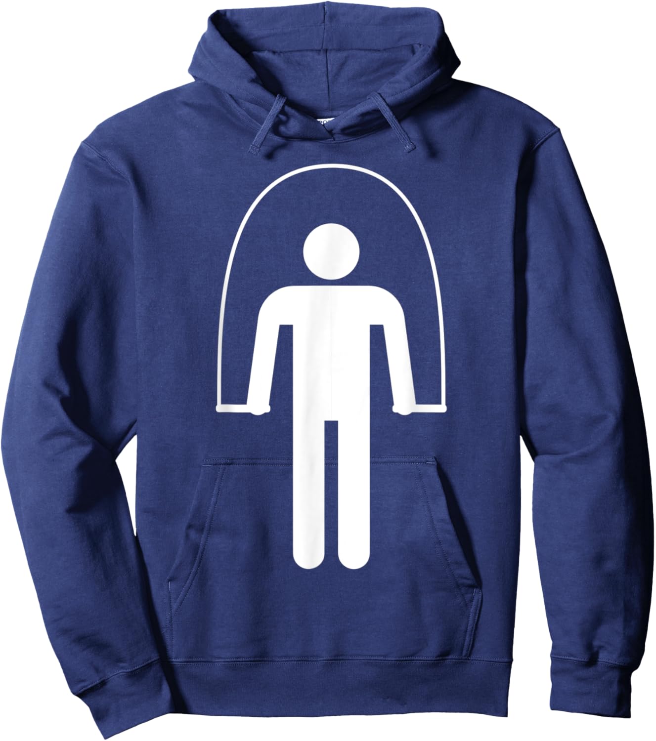 Stick Figure Jumping Rope Hoodie - Hoodie | Navy